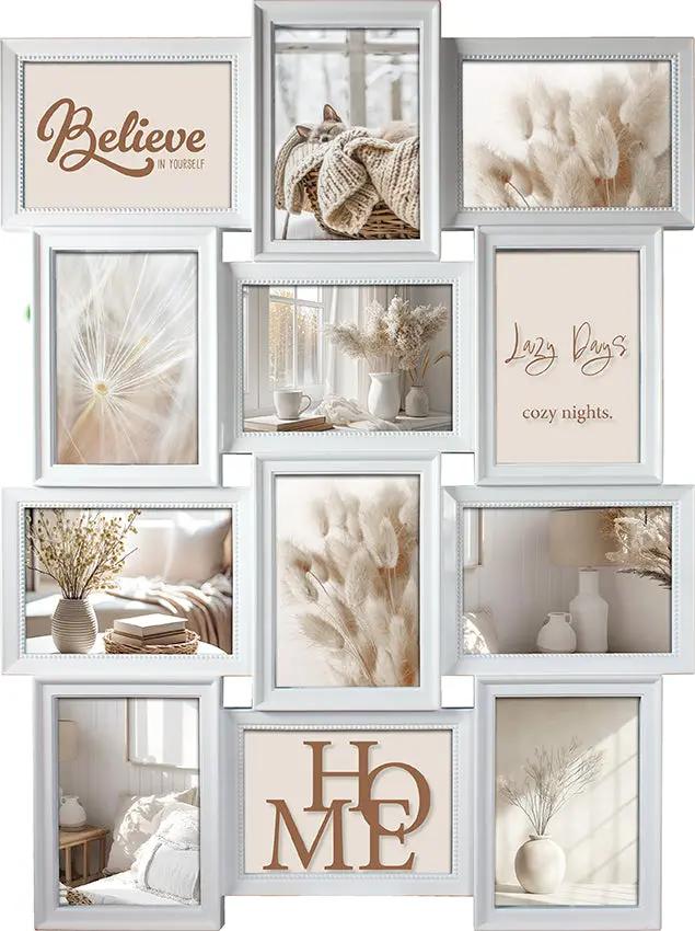 Wackadoo Bilderrahmen Collage für 12 Fotos im Format 13x18 cm COLLAGERAHMEN
