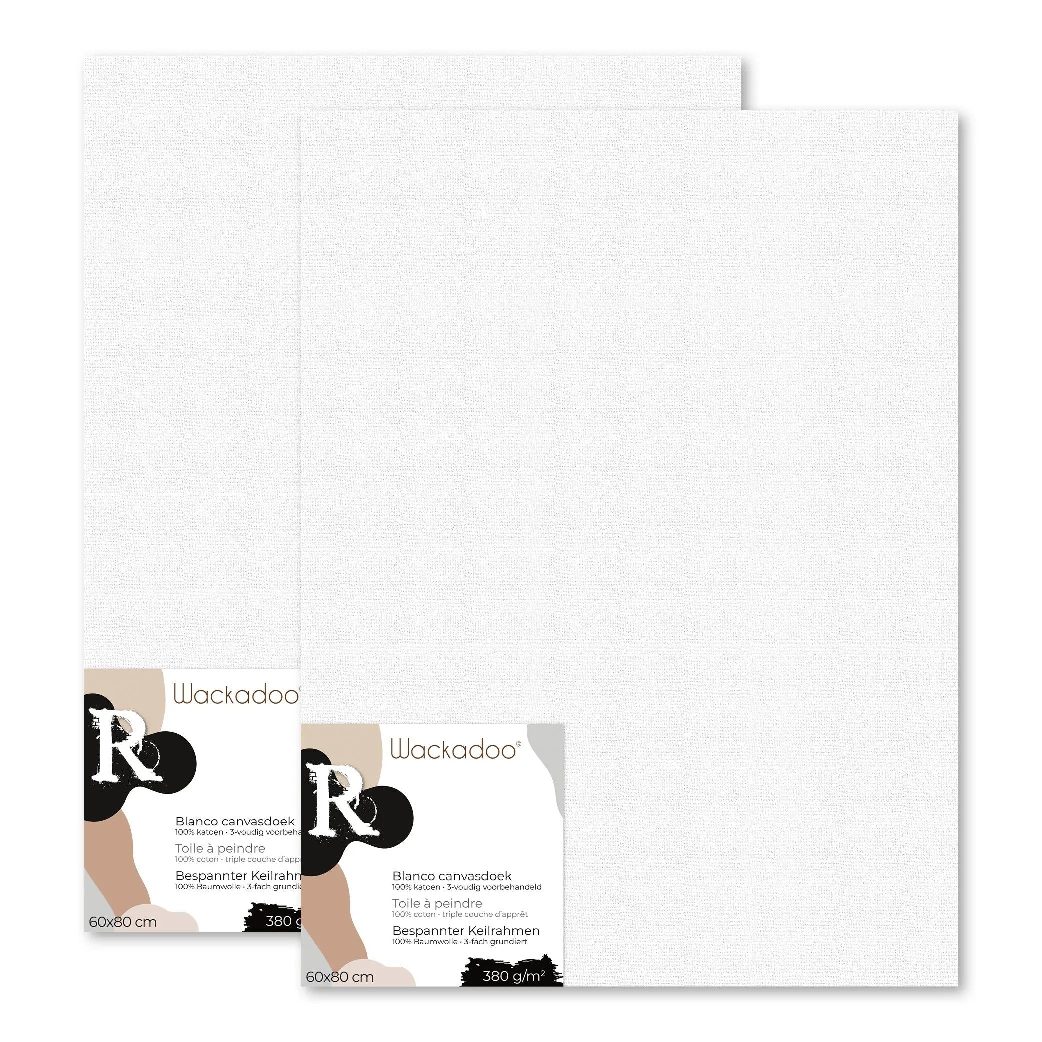 Wackadoo ART 2er Set Leinwand zum Bemalen aus 100% Baumwolle, umlaufend gespannt auf FSC® Holz Wackadoo Living