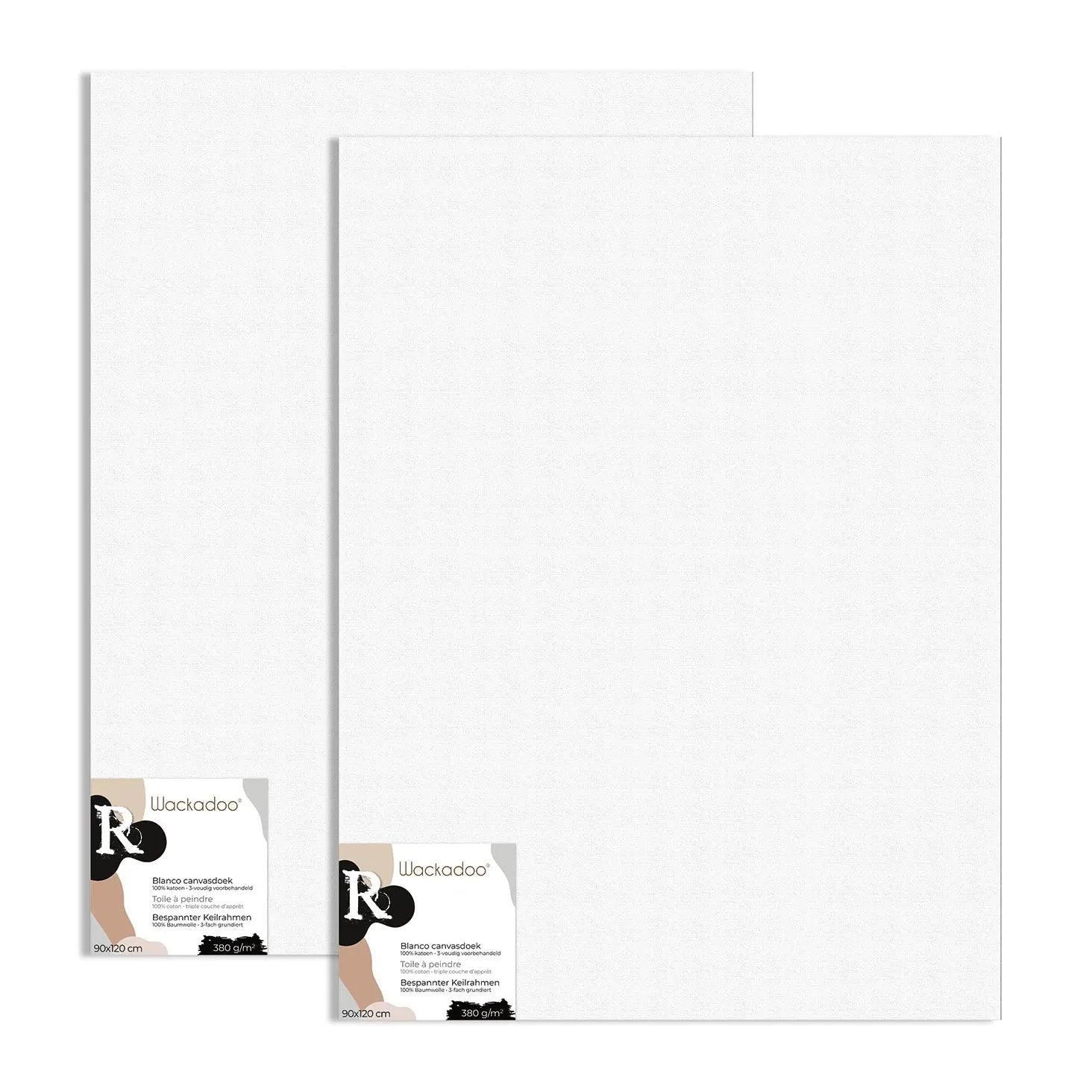 Wackadoo ART 2er Set Leinwand zum Bemalen aus 100% Baumwolle, umlaufend gespannt auf FSC® Holz Wackadoo Living