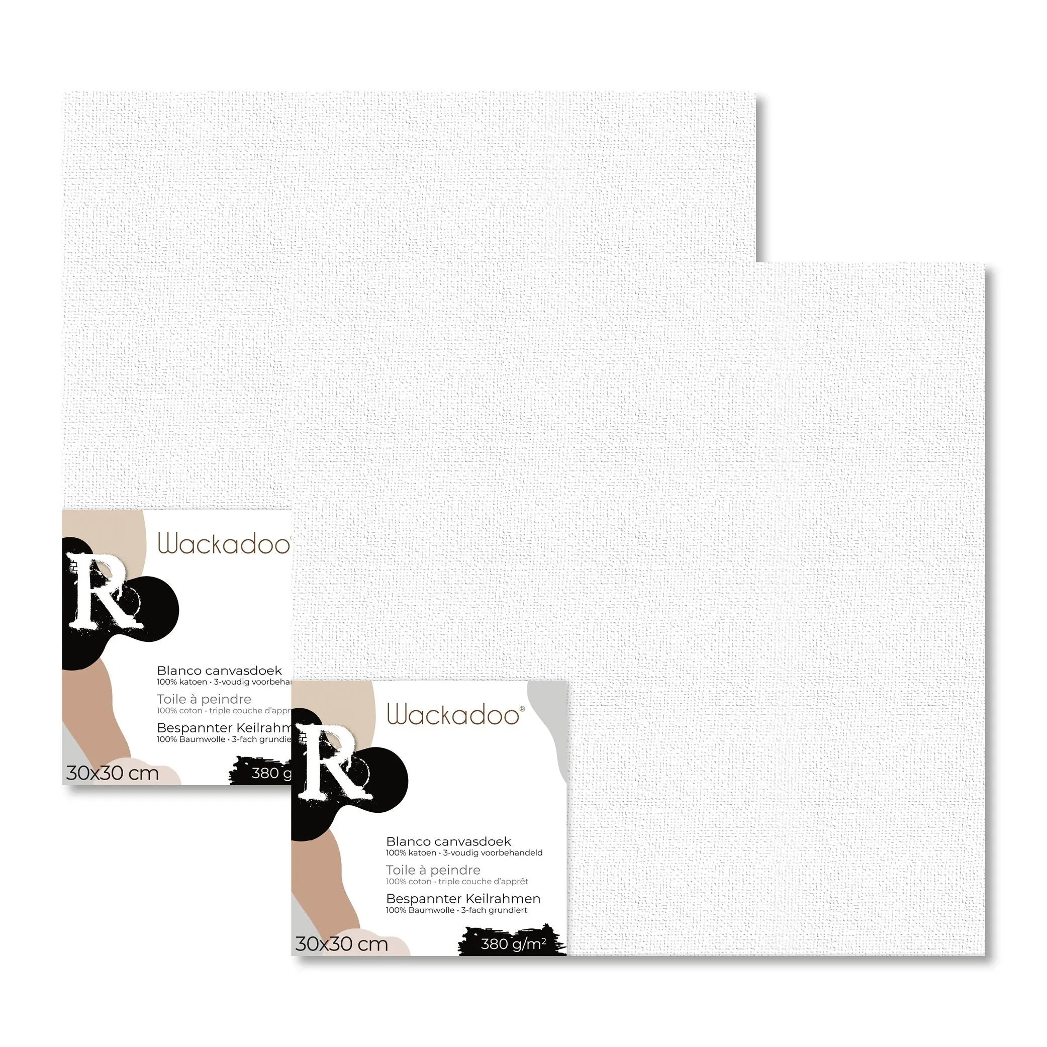 Wackadoo ART 2er Set Leinwand zum Bemalen aus 100% Baumwolle, umlaufend gespannt auf FSC® Holz Wackadoo Living