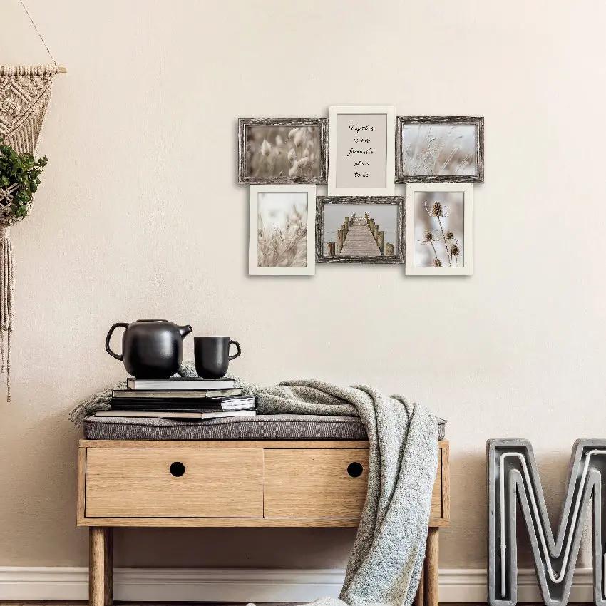 Bilderrahmen Collage 10x15 cm für 6 Fotos COLLAGERAHMEN