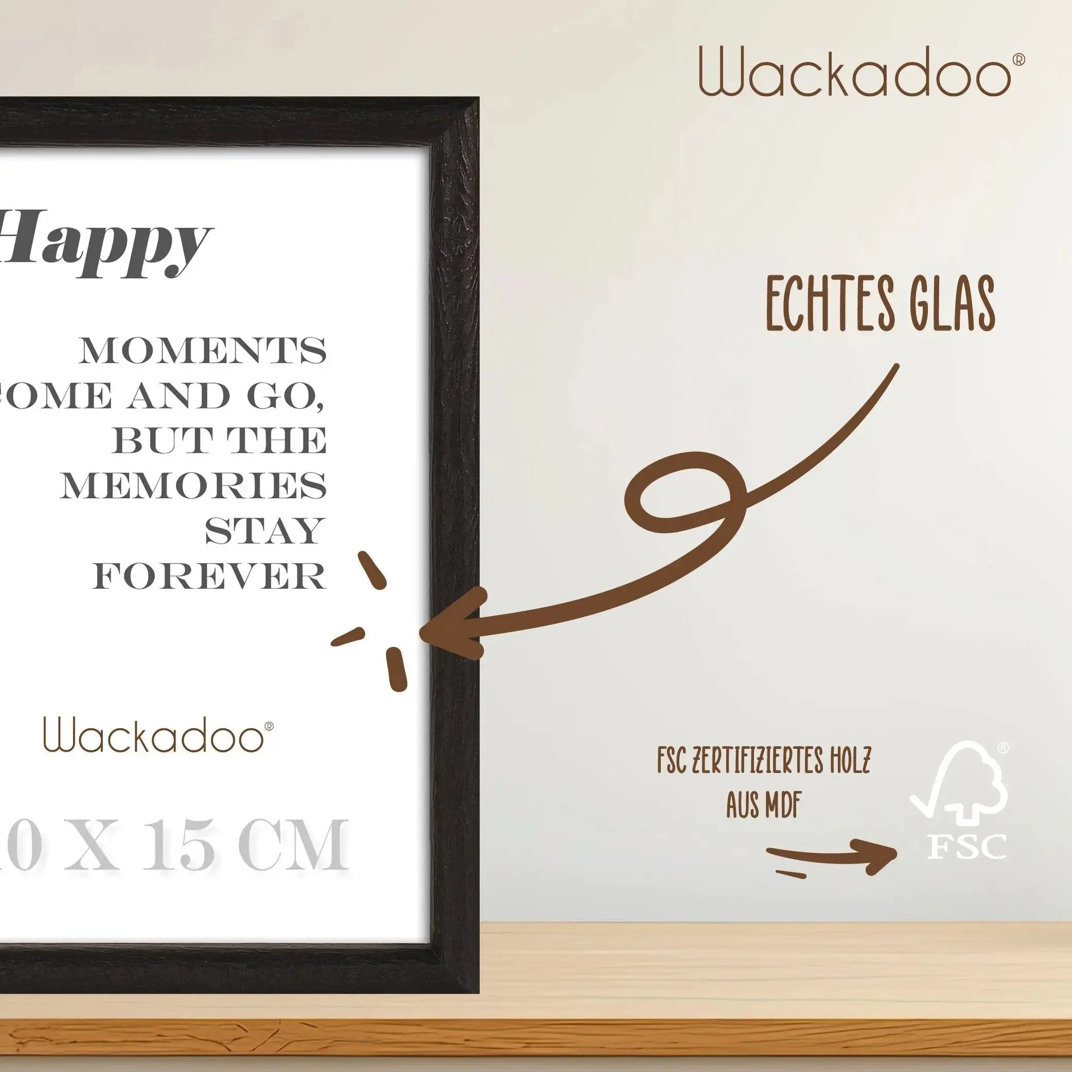 Bilderrahmen STRUCT mit Struktur aus MDF Holz PORTRAITRAHMEN