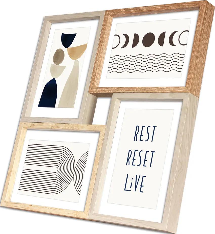 Bilderrahmen Collage für 4 Fotos aus FSC® MDF Holz COLLAGERAHMEN