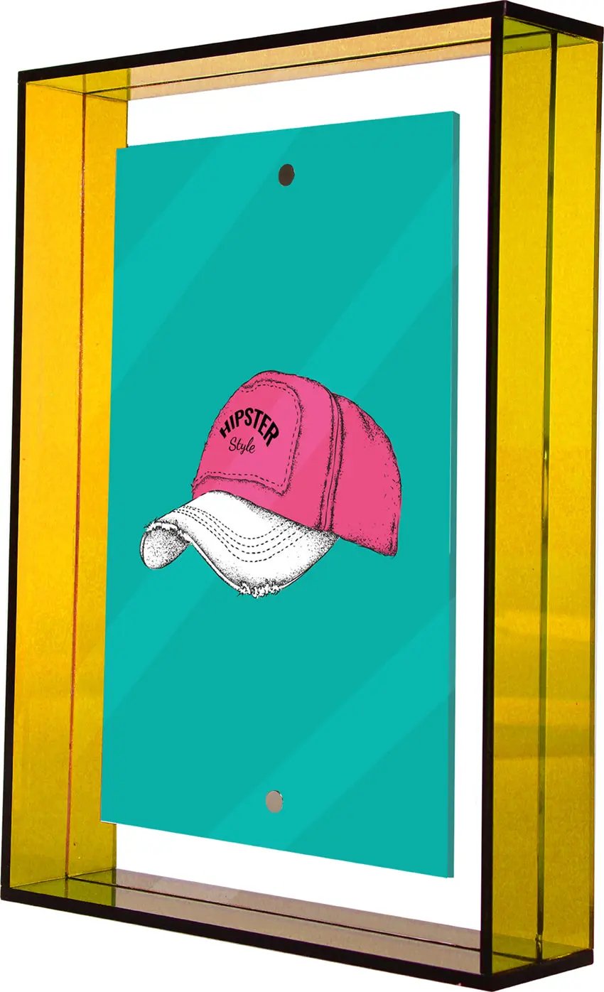 Neon Bilderrahmen 10x15 cm aus Acryl Interior Design