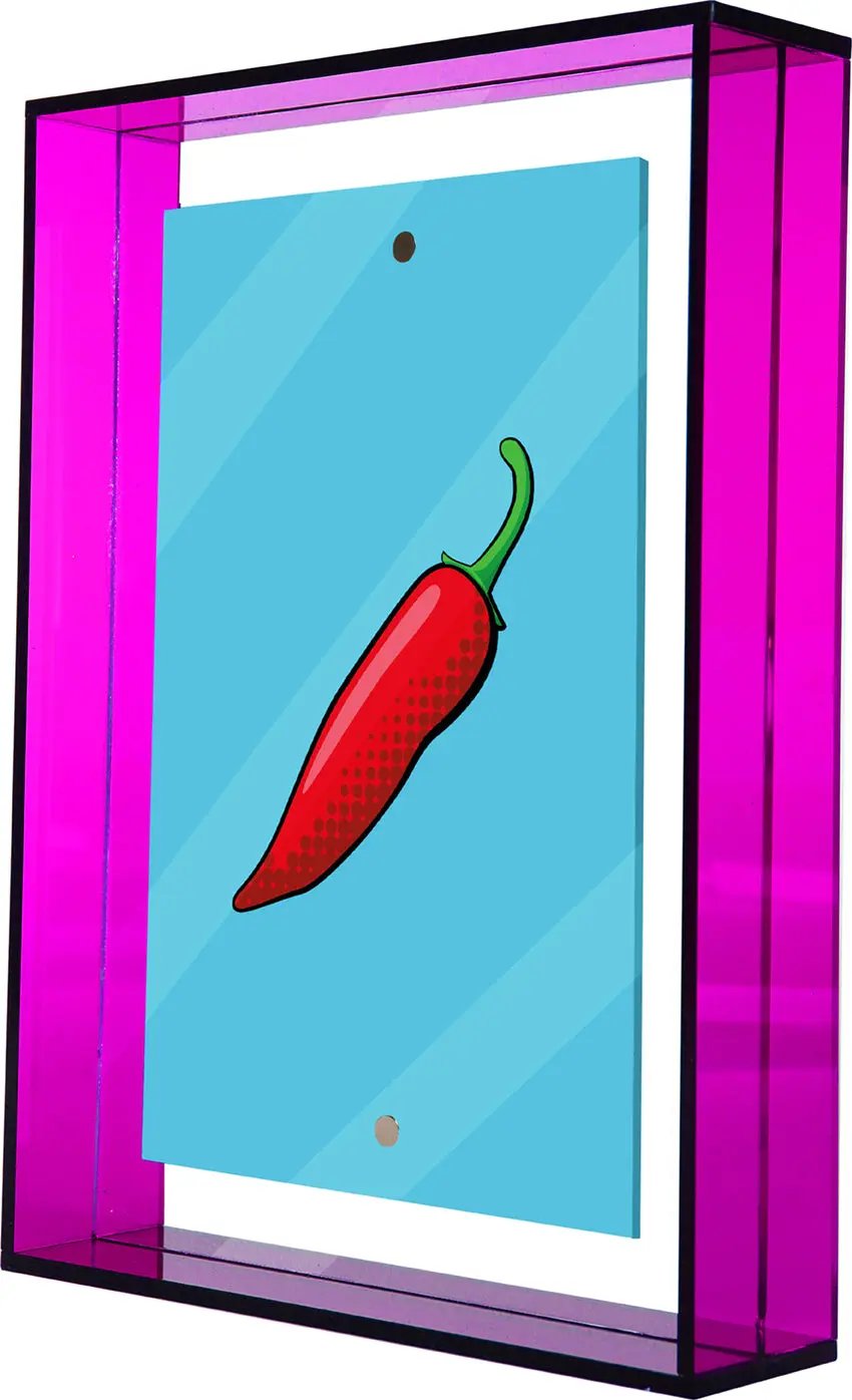 Neon Bilderrahmen 10x15 cm aus Acryl Interior Design