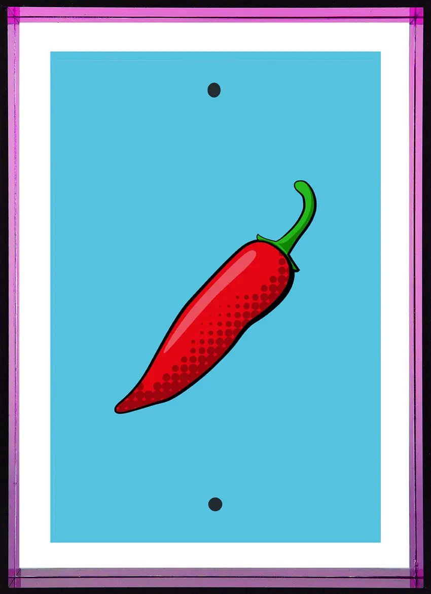 Neon Bilderrahmen 10x15 cm aus Acryl Interior Design