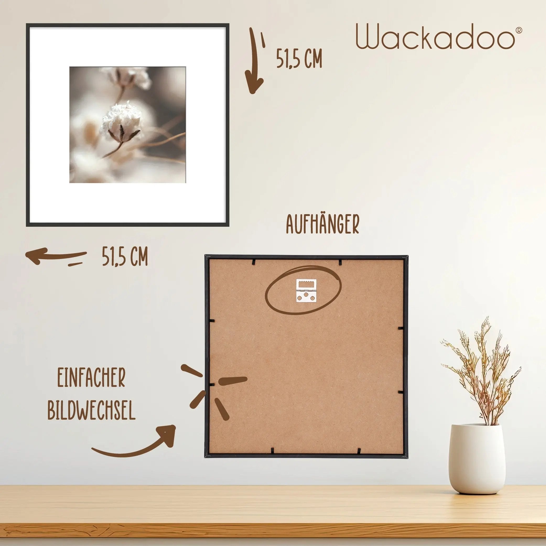 Bilderrahmen Set 3 teilig MDF Holz mit Glasscheiben und Passepartout Bilderrahmen Set