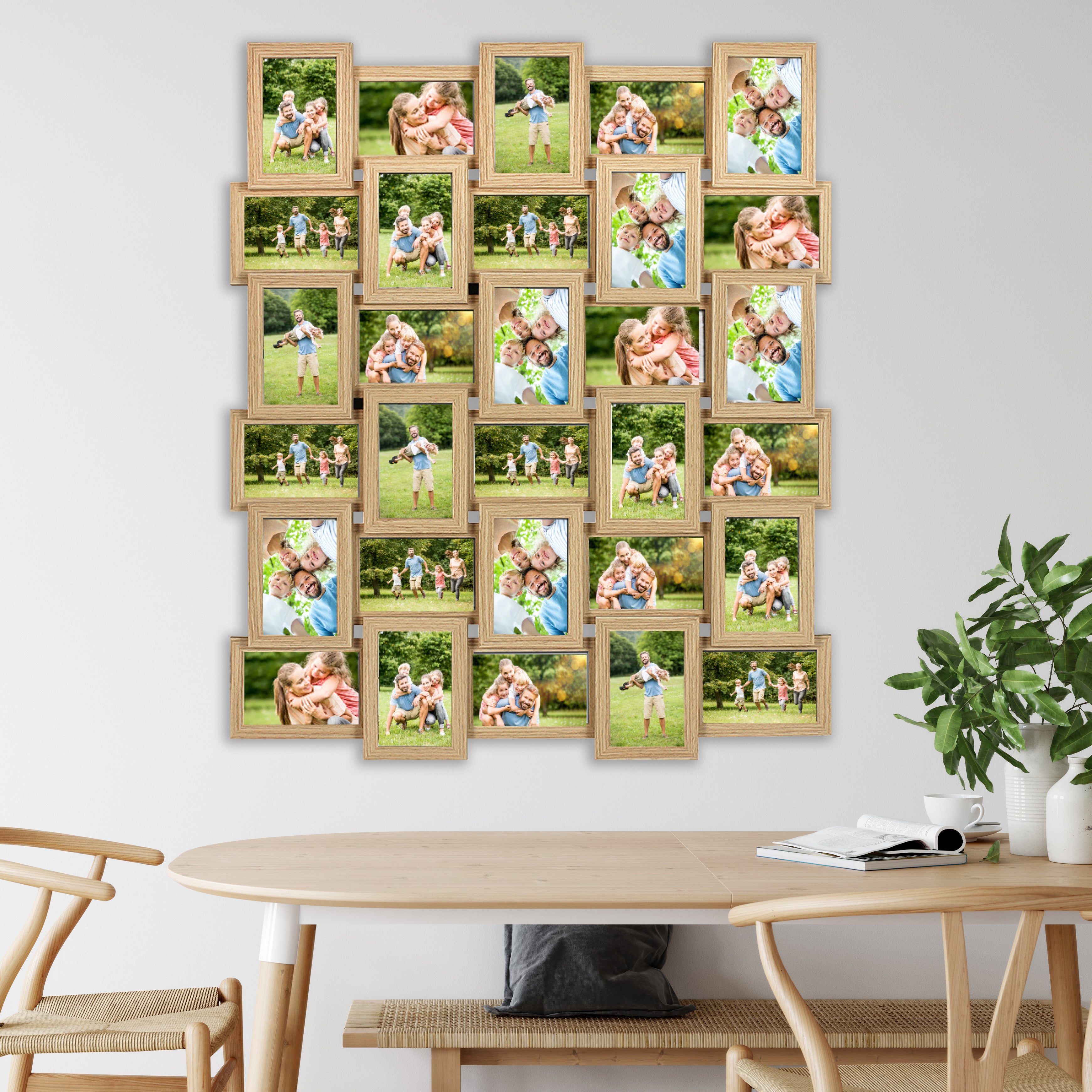 Bilderrahmen Collage für 30 Bilder mit Deinen eigenen Fotos - einfach & schnell hochladen