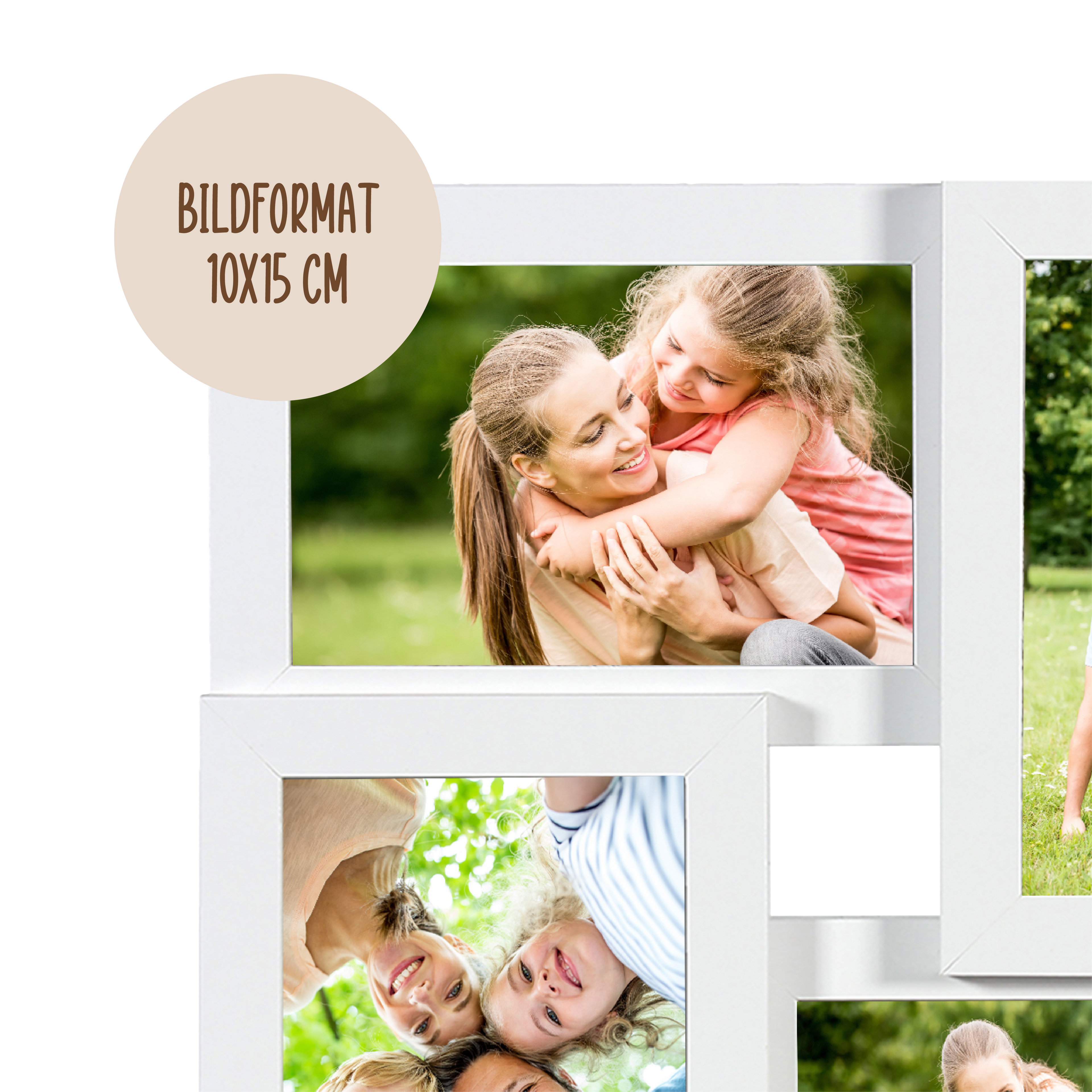 Personalisierte Bilderrahmen Collage für 4 Bilder mit deinen eigenen Fotos