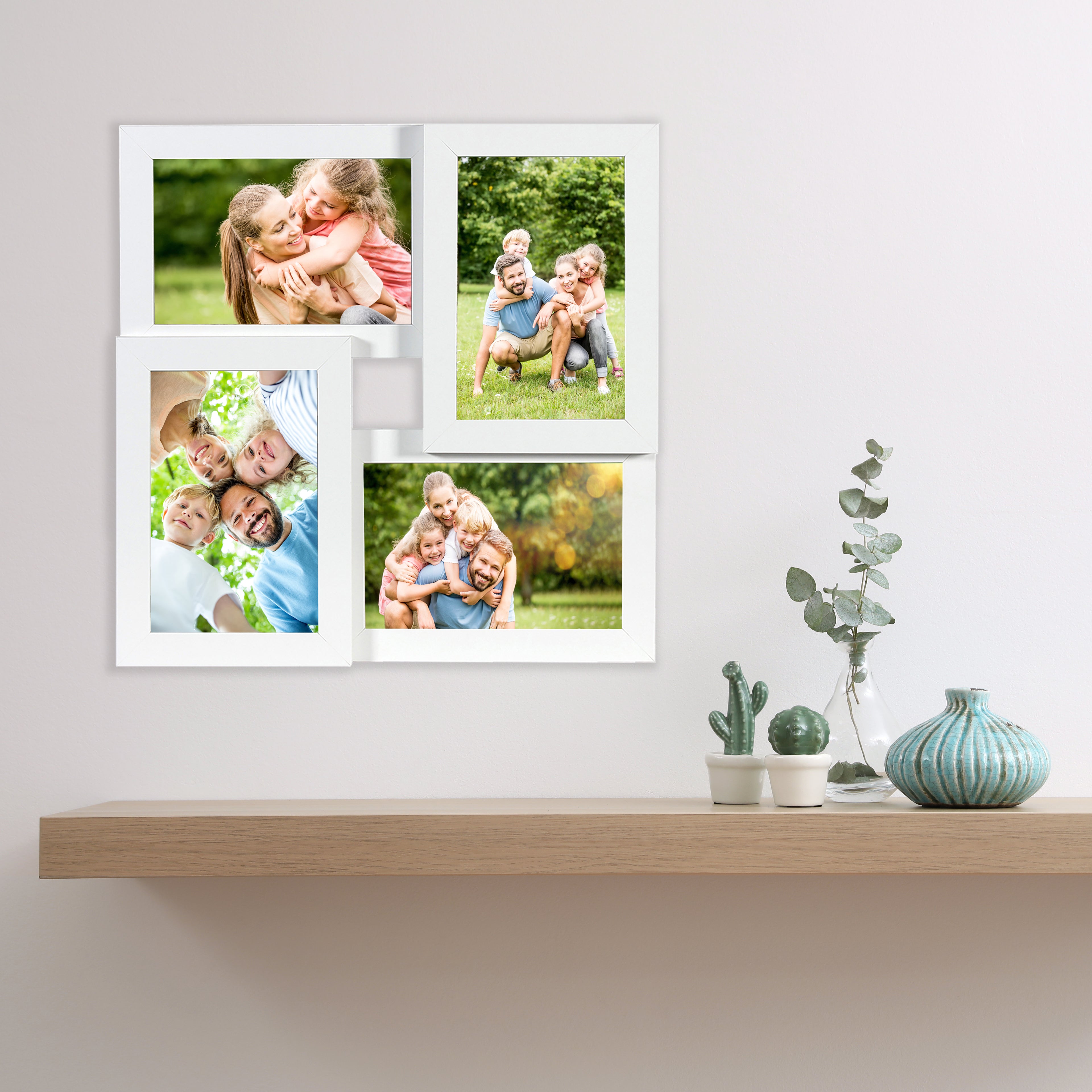 Personalisierte Bilderrahmen Collage für 4 Bilder mit deinen eigenen Fotos