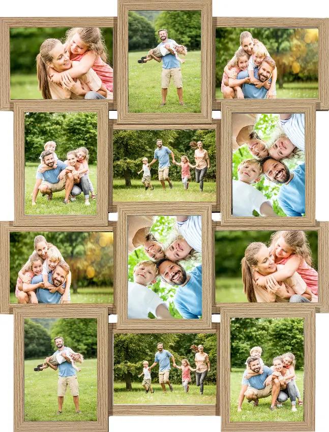 Bilderrahmen Collage für 12 Bilder mit Deinen eigenen Fotos - einfach & schnell hochladen Picturedoo