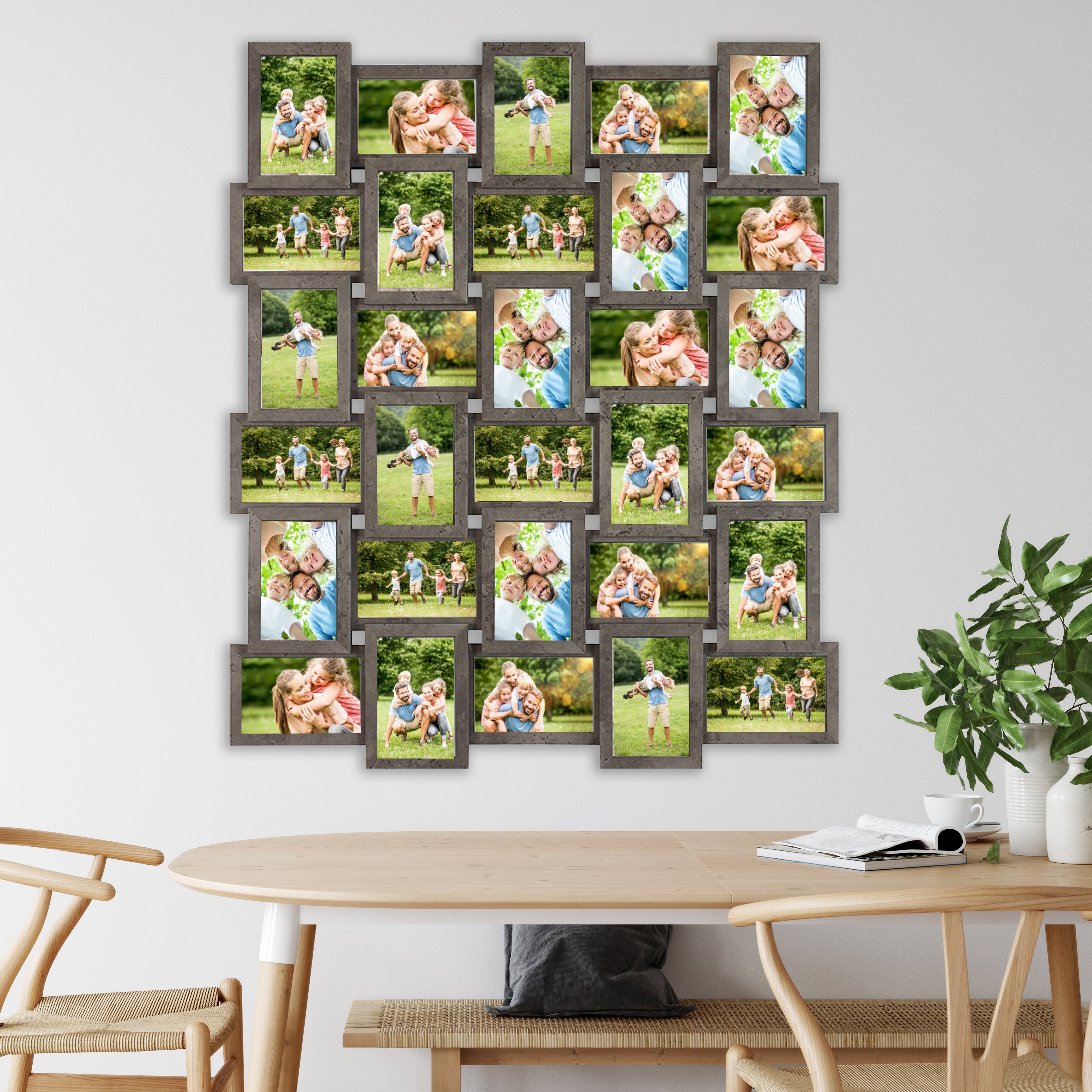 Bilderrahmen Collage für 30 Bilder mit Deinen eigenen Fotos - einfach & schnell hochladen