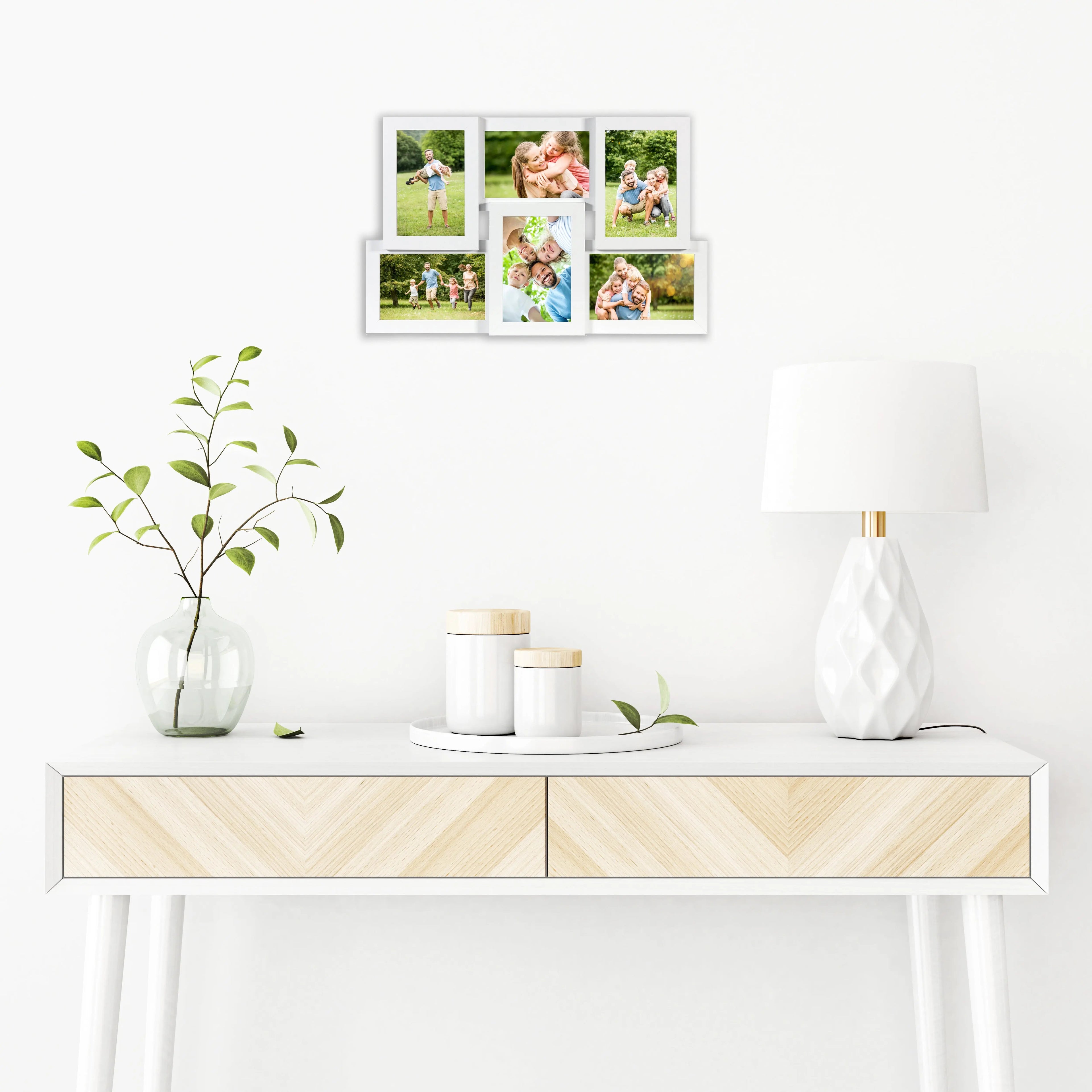 Bilderrahmen Collage für 6 Bilder mit Deinen eigenen Fotos - einfach & schnell hochladen Picturedoo