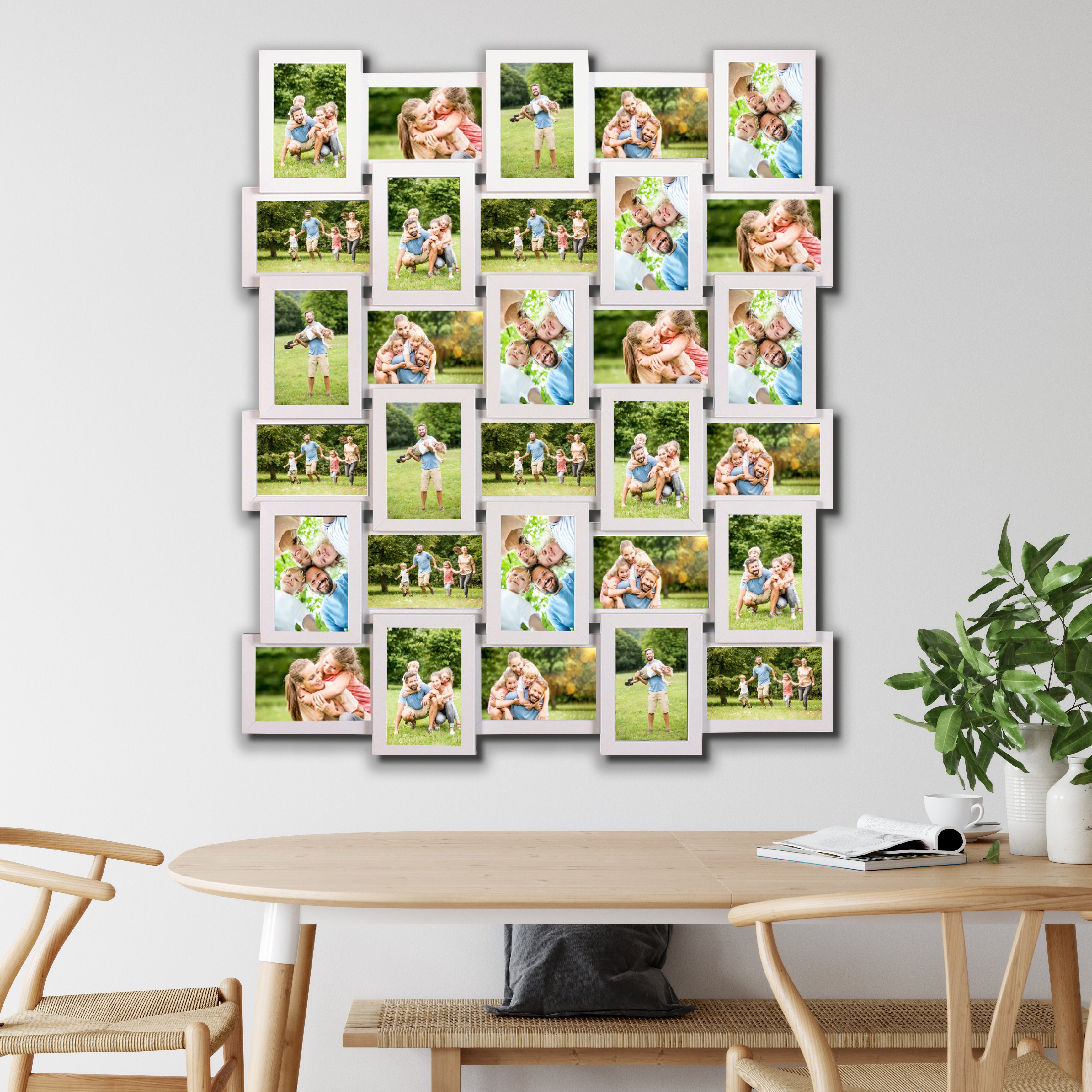 Bilderrahmen Collage für 30 Bilder mit Deinen eigenen Fotos - einfach & schnell hochladen