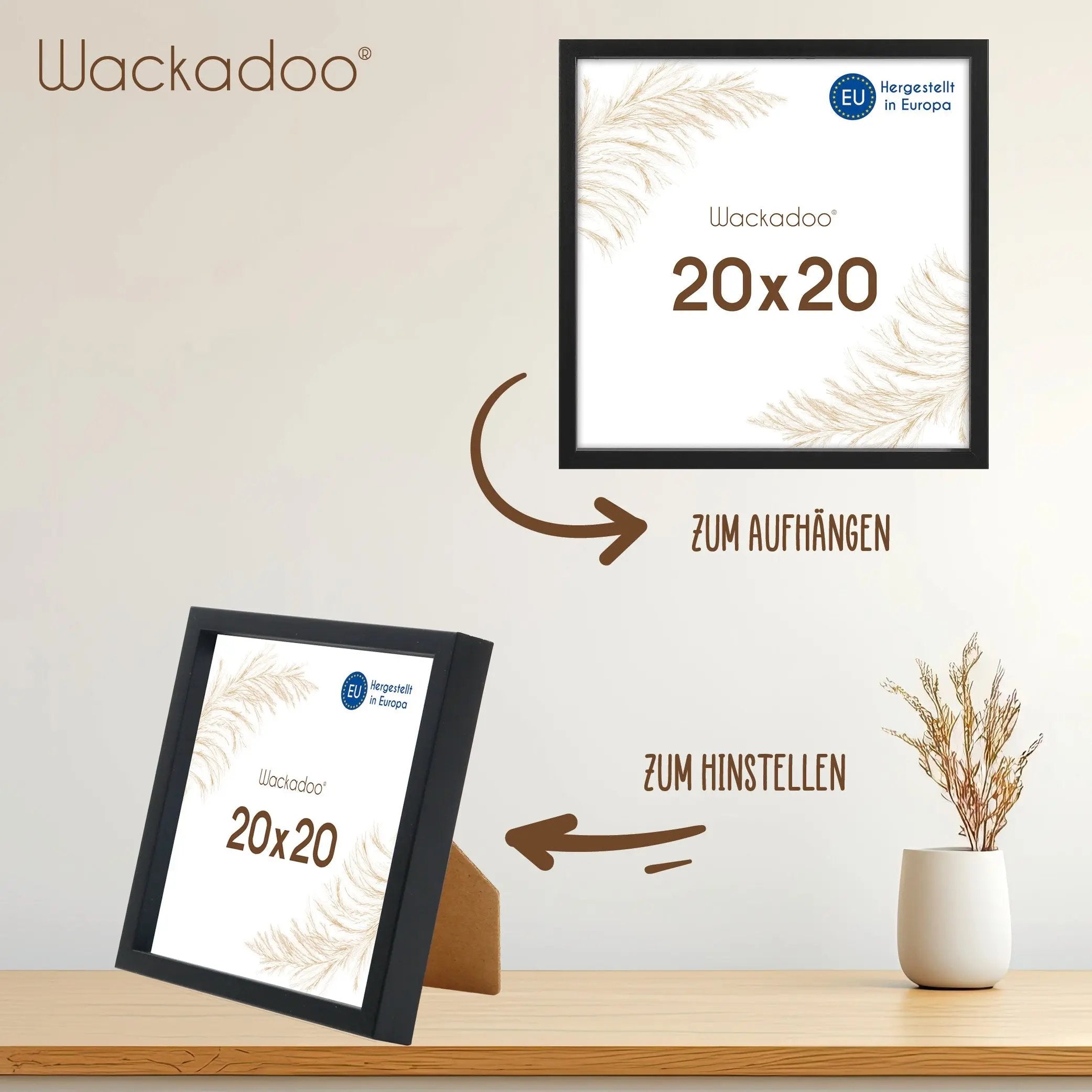 Bilderrahmen Set 4 teilig MDF Holz mit Glasscheiben Bilderrahmen Set