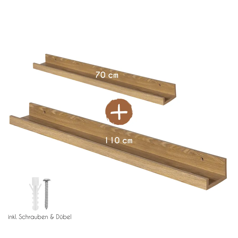 Bilderleiste aus MDF Holz inkl. Befestigungsmaterial