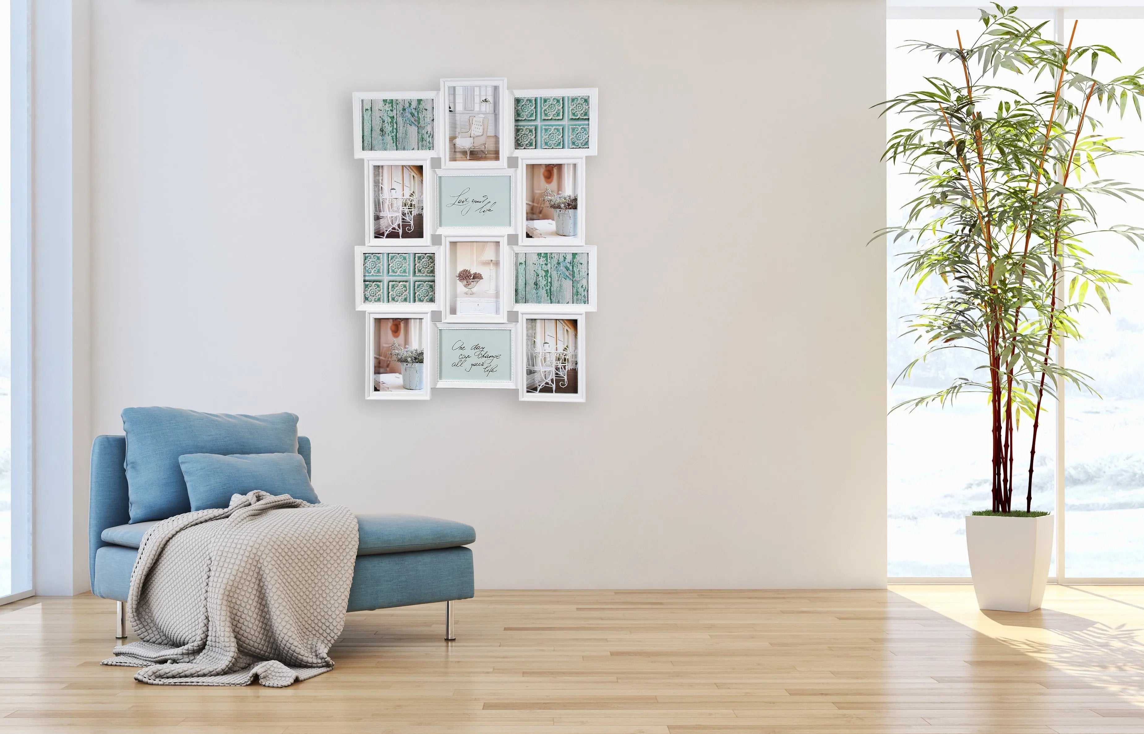 Wackadoo Bilderrahmen Collage für 12 Fotos im Format 13x18 cm COLLAGERAHMEN