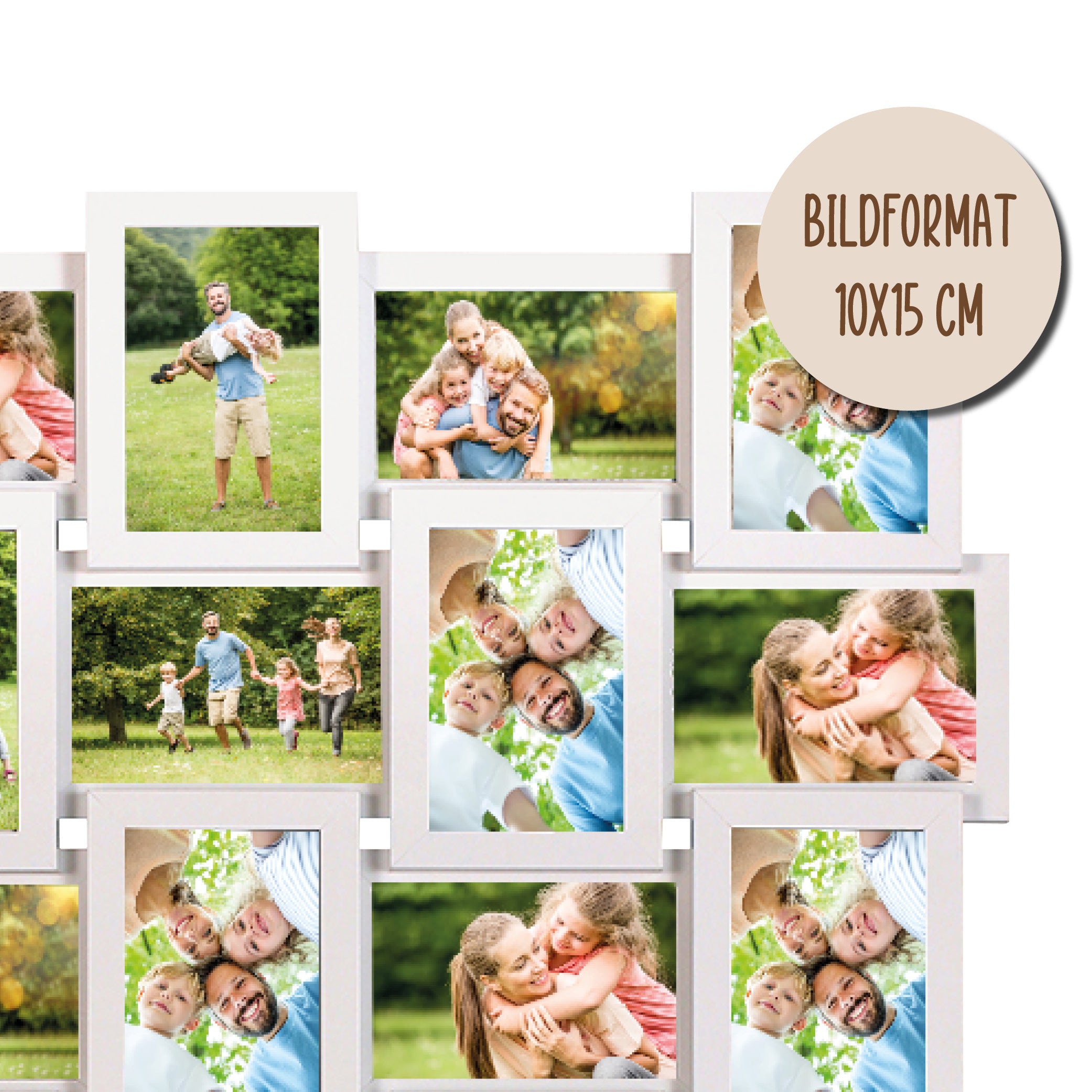 Bilderrahmen Collage für 30 Bilder mit Deinen eigenen Fotos - einfach & schnell hochladen