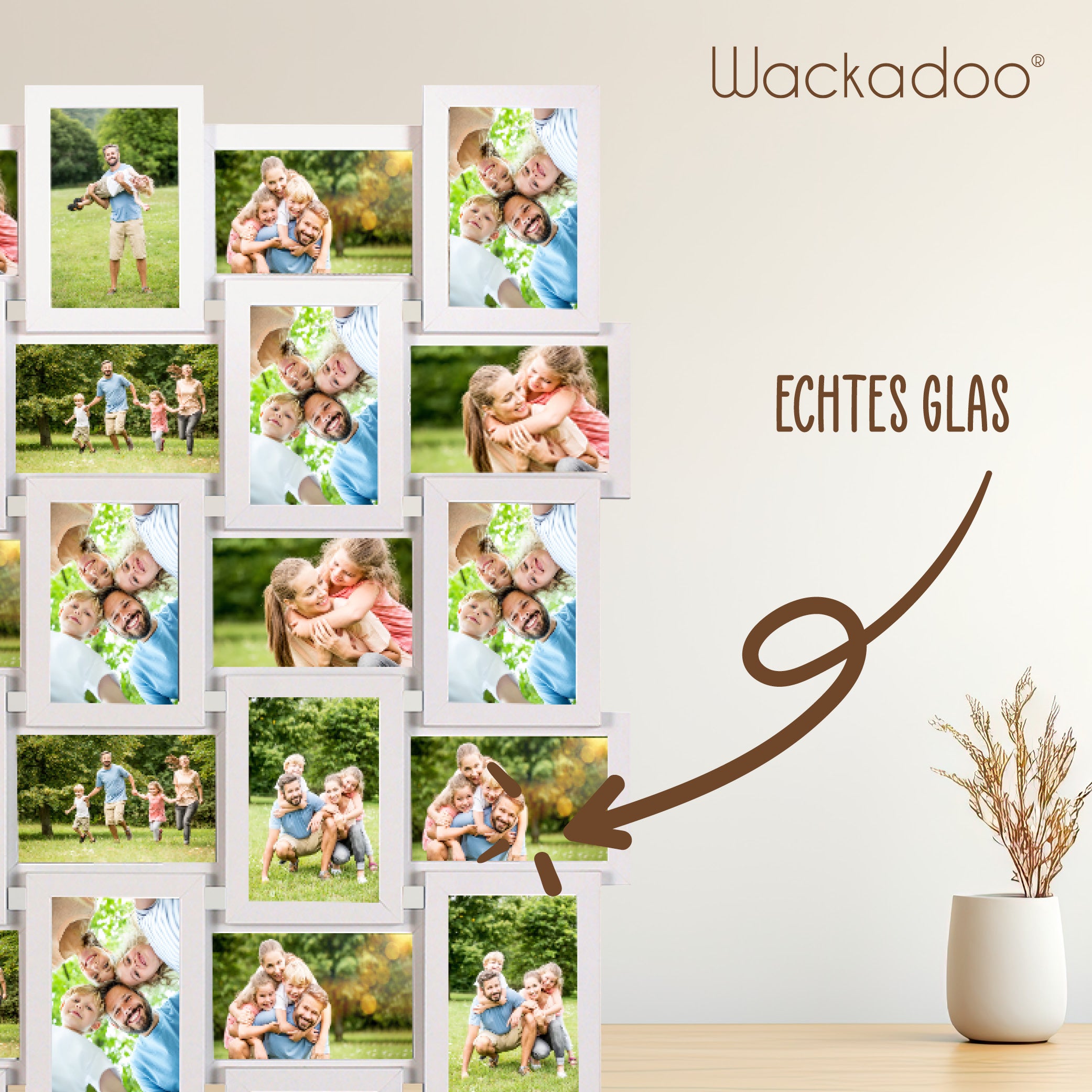 Bilderrahmen Collage für 30 Bilder mit Deinen eigenen Fotos - einfach & schnell hochladen