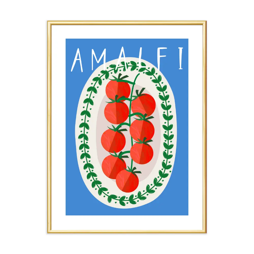 Poster mit Bilderrahmen Amalfi - verschiedene Formate Interior Design