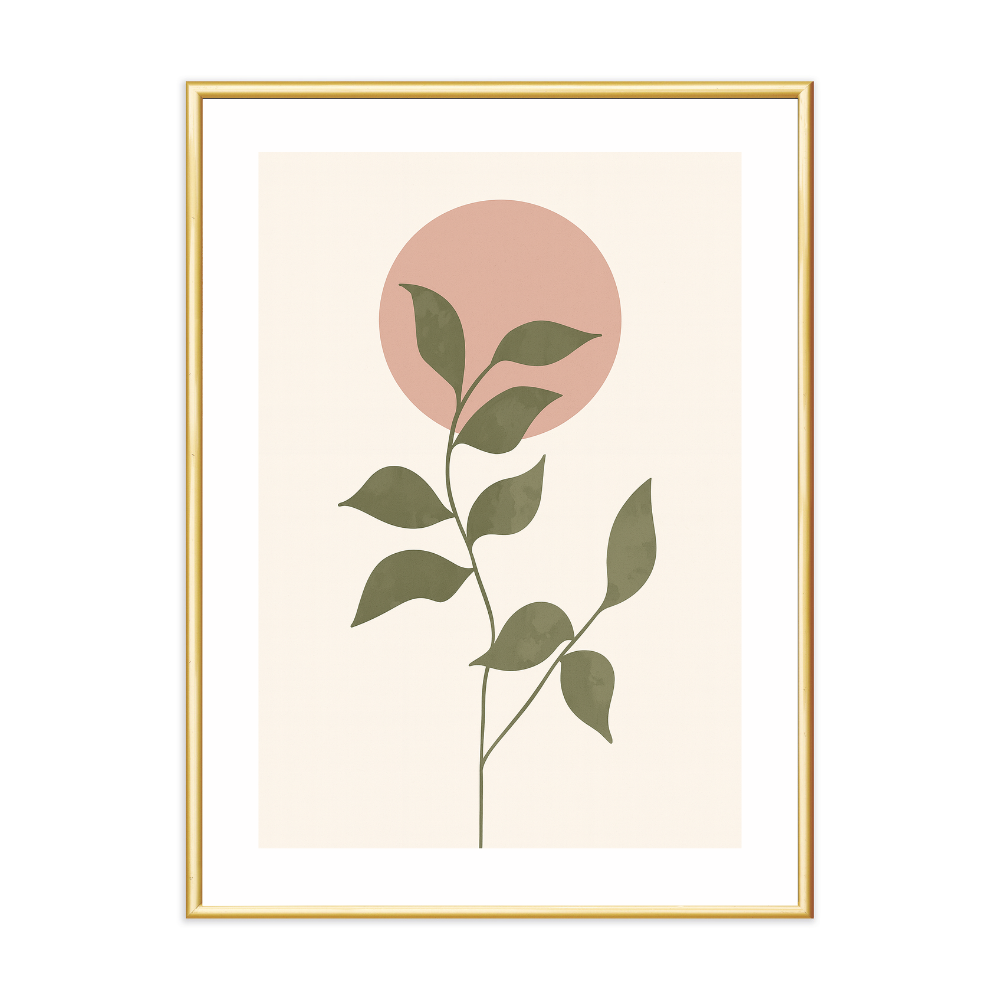 Poster mit Bilderrahmen Botanical Minimal Art - verschiedene Formate