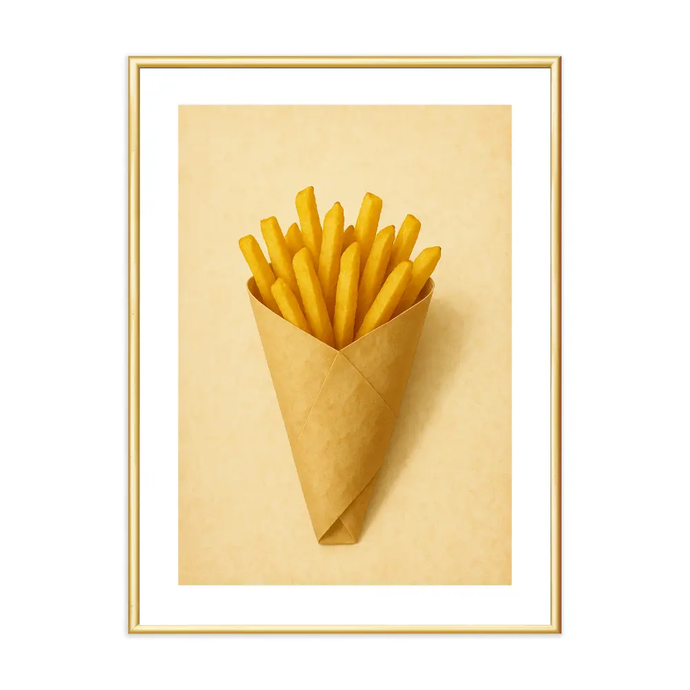 Poster mit Bilderrahmen Pommes Frites - verschiedene Formate Interior Design