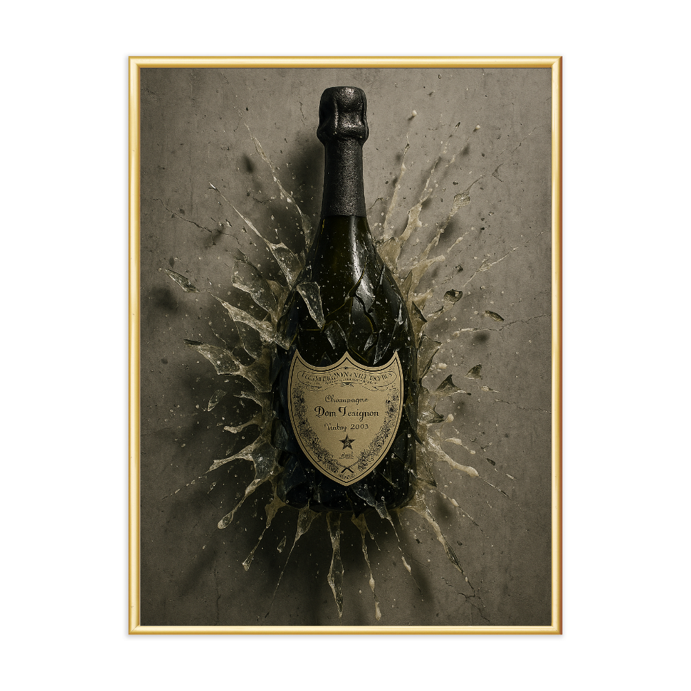 Poster mit Bilderrahmen Champagner - verschiedene Formate