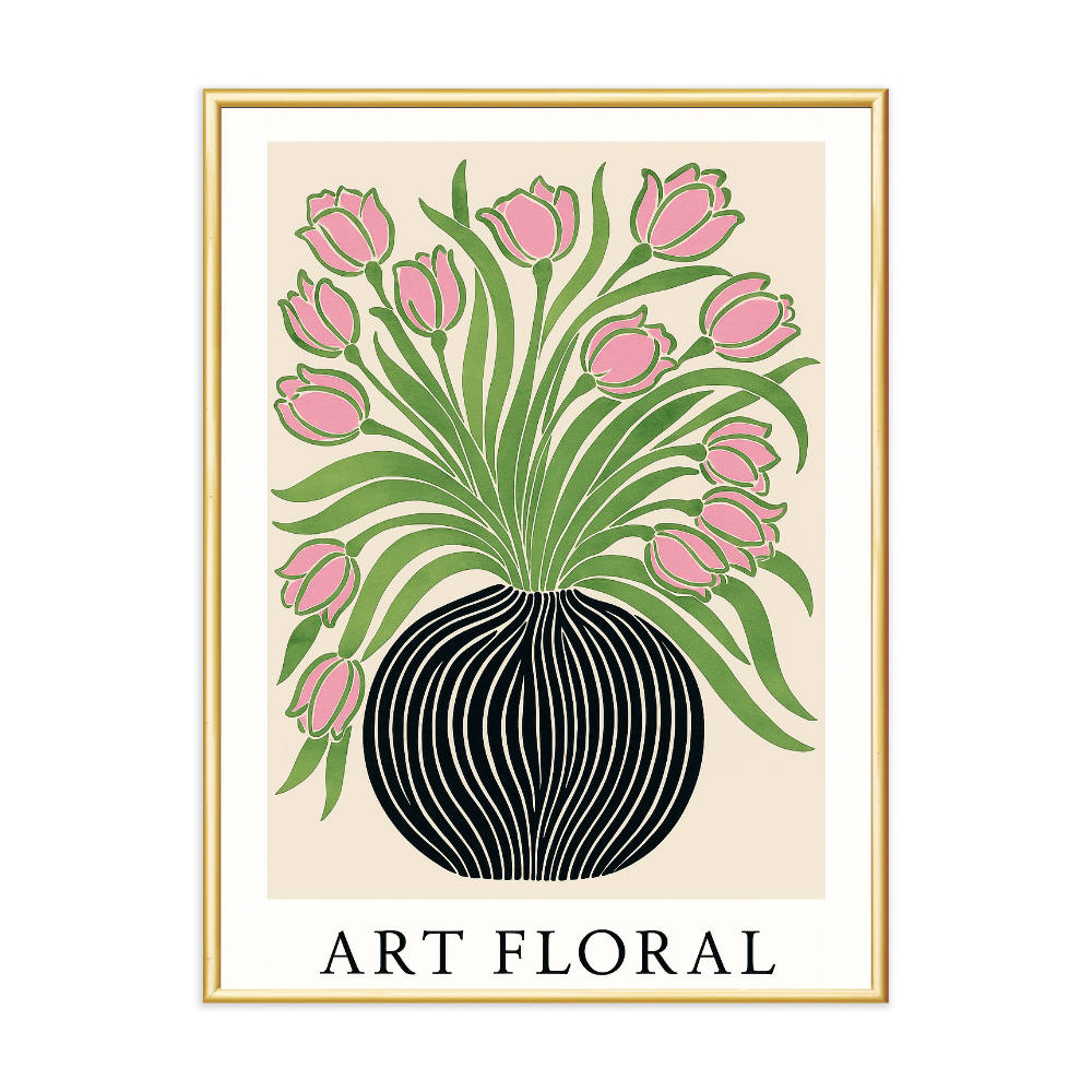 Poster mit Bilderrahmen Art Flower - inklusive Bilderrahmen