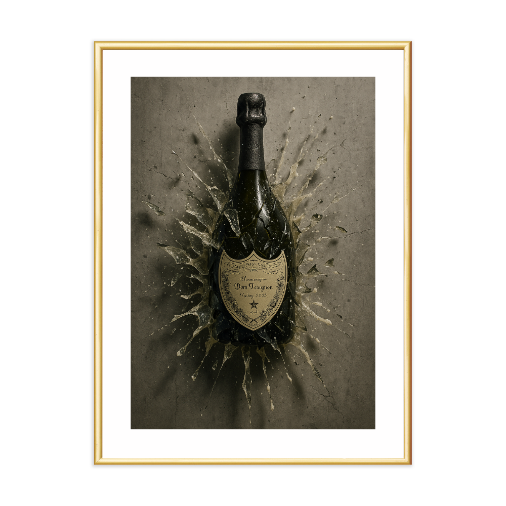 Poster mit Bilderrahmen Champagner - verschiedene Formate