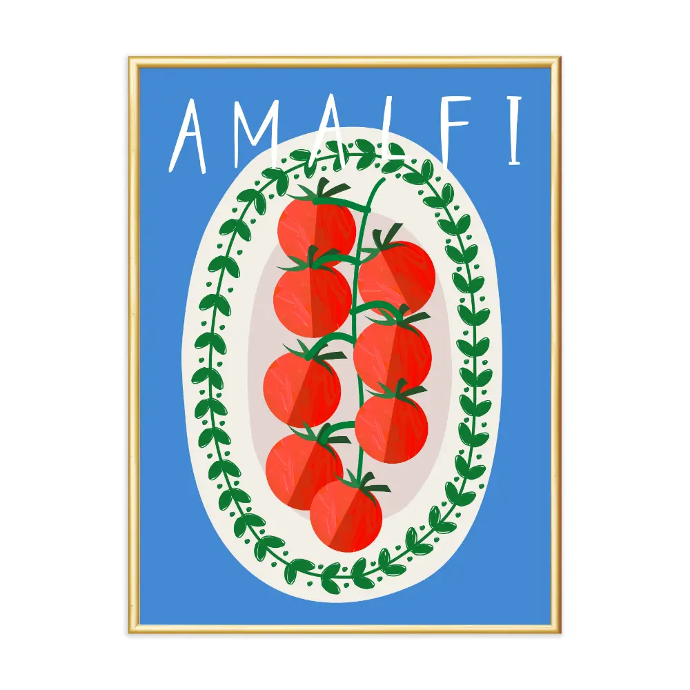 Poster mit Bilderrahmen Amalfi - verschiedene Formate Interior Design