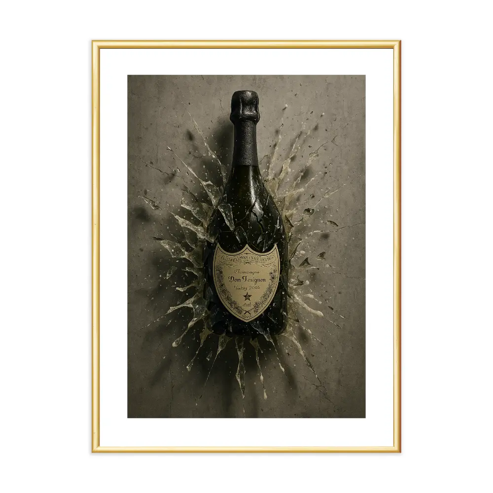 Poster mit Bilderrahmen Champagner - verschiedene Formate Interior Design
