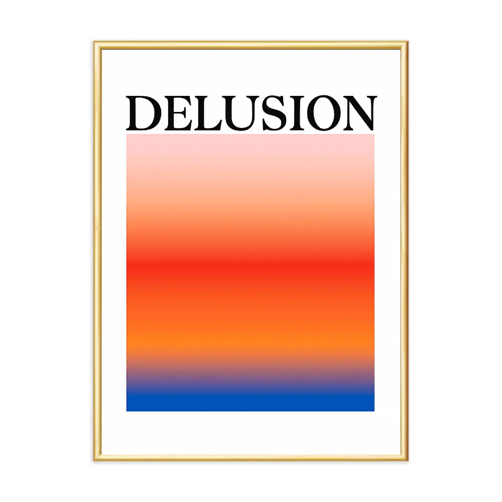 Poster mit Bilderrahmen Delusion - inklusive Bilderrahmen Interior Design