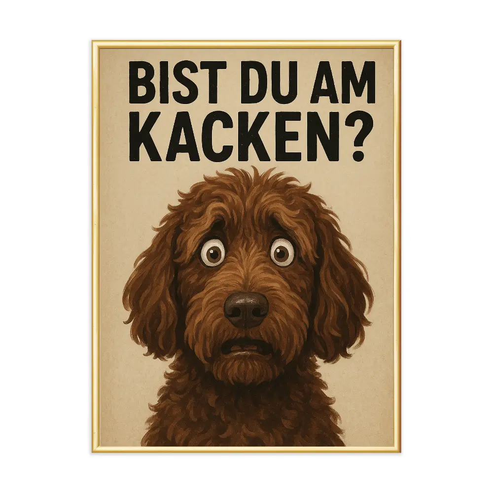 Poster mit Bilderrahmen Bist Du am...? - inklusive Bilderrahmen Interior Design