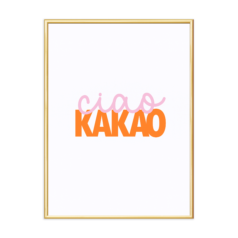 Poster mit Bilderrahmen ciao kako - inklusive Bilderrahmen