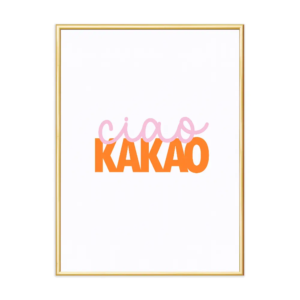 Poster mit Bilderrahmen ciao kako - inklusive Bilderrahmen Interior Design