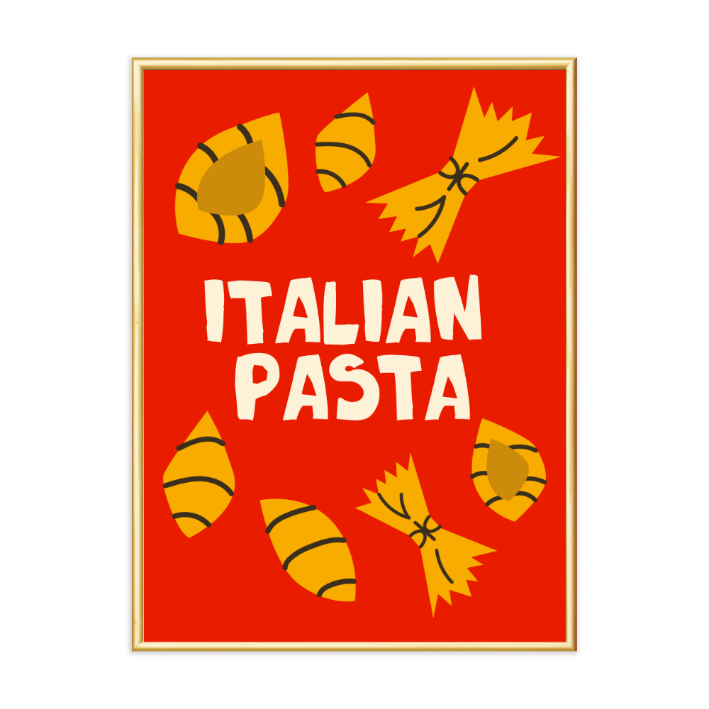 Poster mit Bilderrahmen Italian Pasta - verschiedene Formate