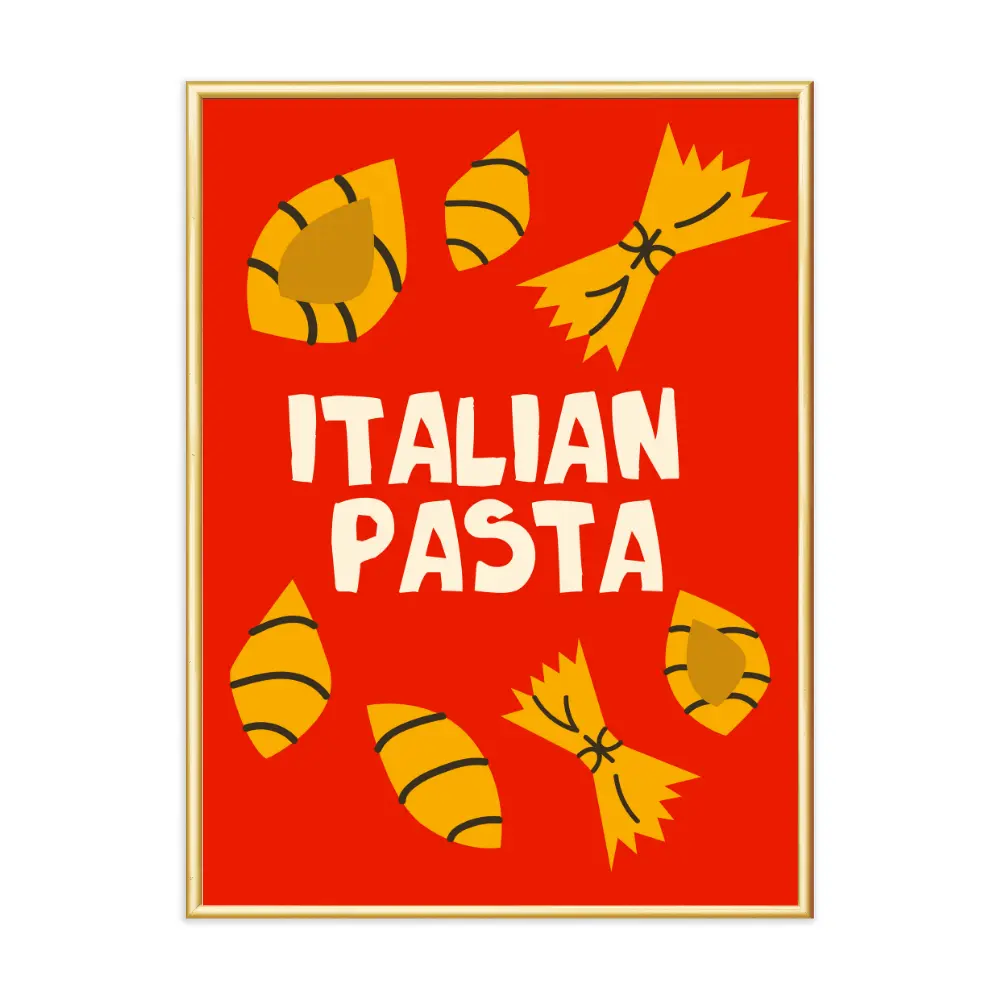 Poster mit Bilderrahmen Italian Pasta - verschiedene Formate Interior Design