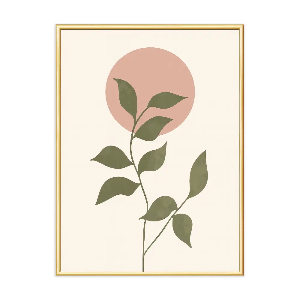 Poster mit Bilderrahmen Botanical Minimal Art - verschiedene Formate Interior Design