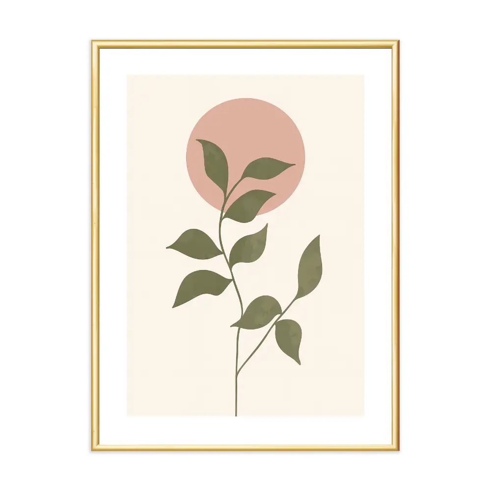 Poster mit Bilderrahmen Botanical Minimal Art - verschiedene Formate Interior Design