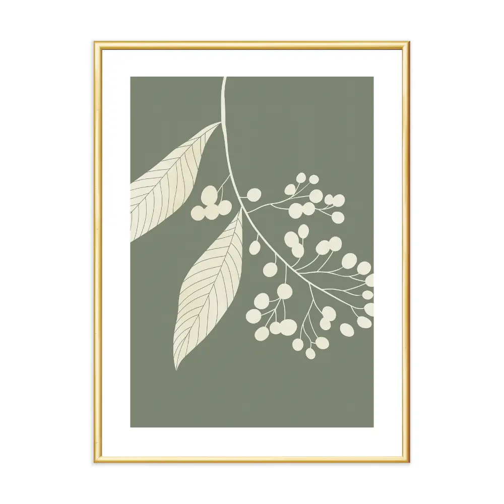 Poster mit Bilderrahmen Botanical Eucalypthus - verschiedene Formate Interior Design