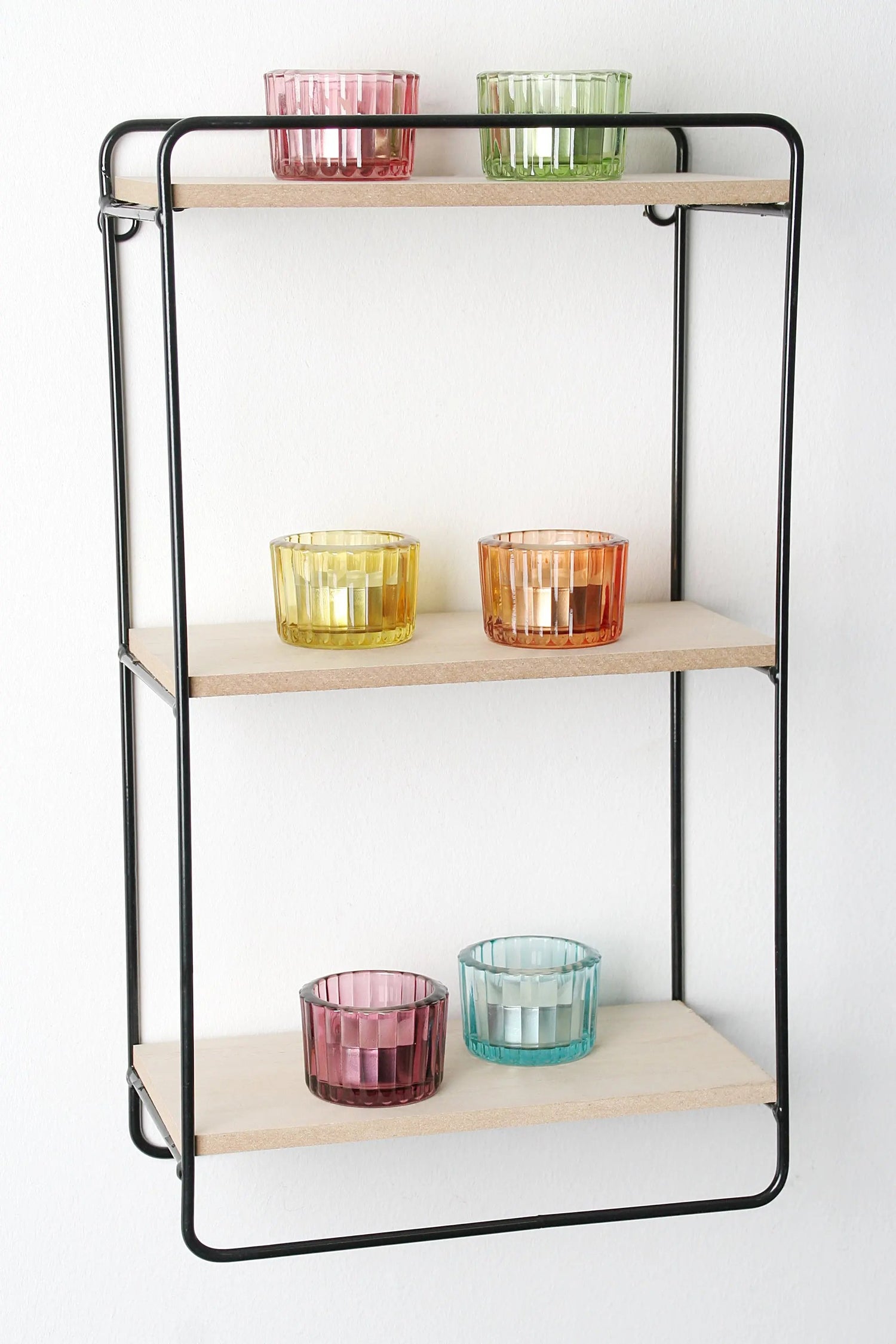 Teelichtgläser Set 6er Set bunt Wackadoo Living