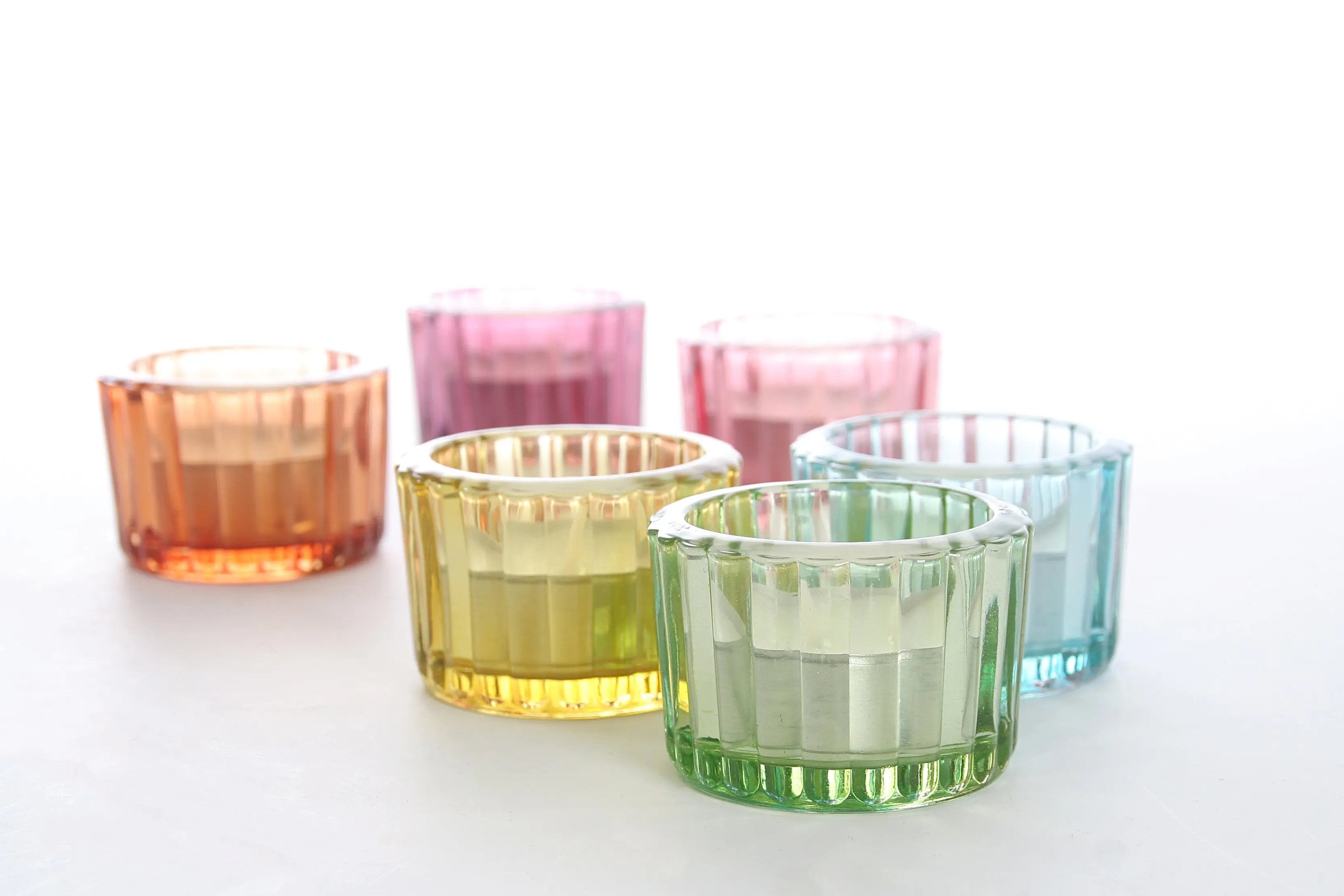 Teelichtgläser Set 6er Set bunt Wackadoo Living