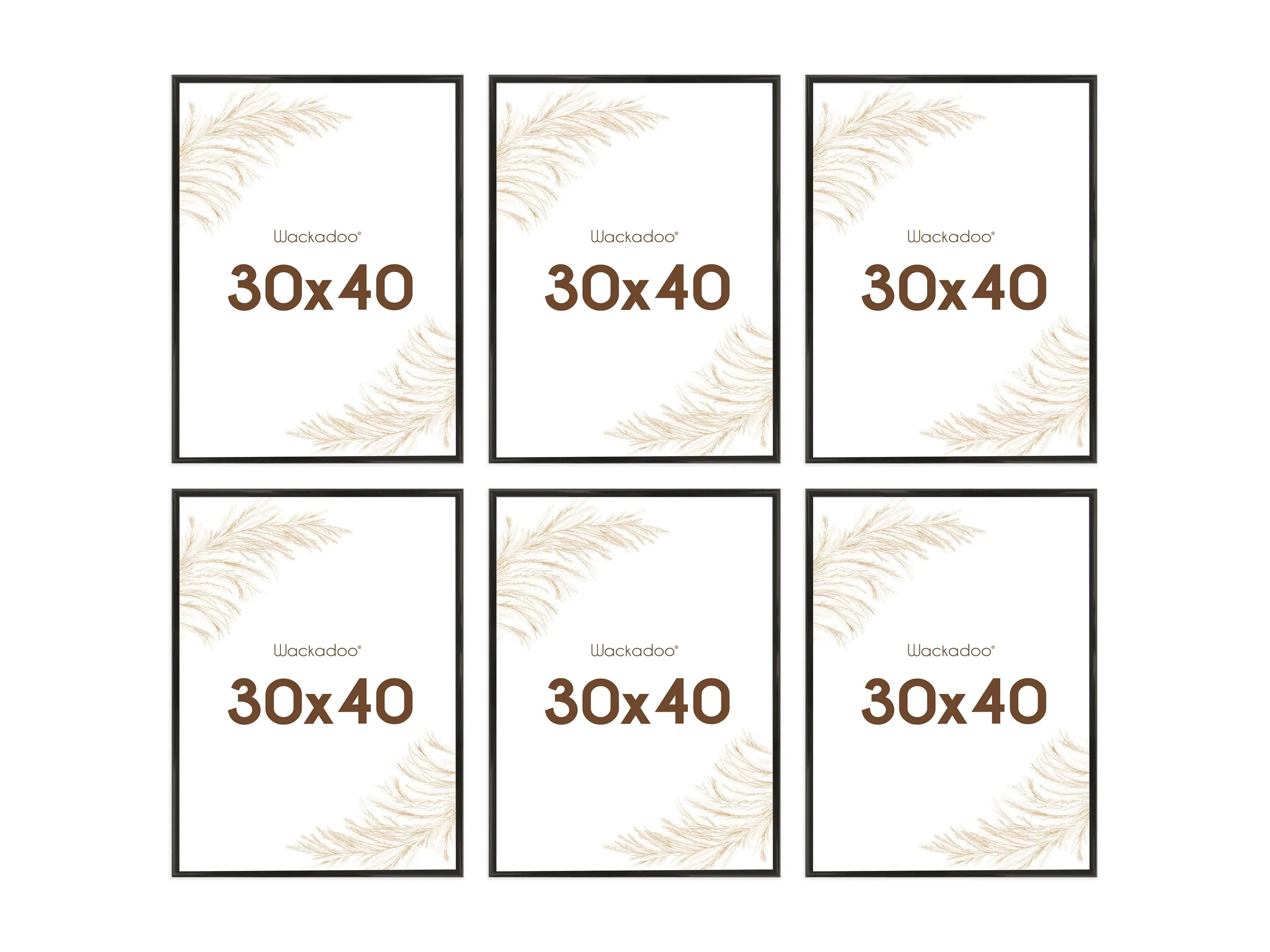 Bilderrahmen Set 6 teilig mit Glasscheiben zum Gestalten von Fotowänden Bilderrahmen Set