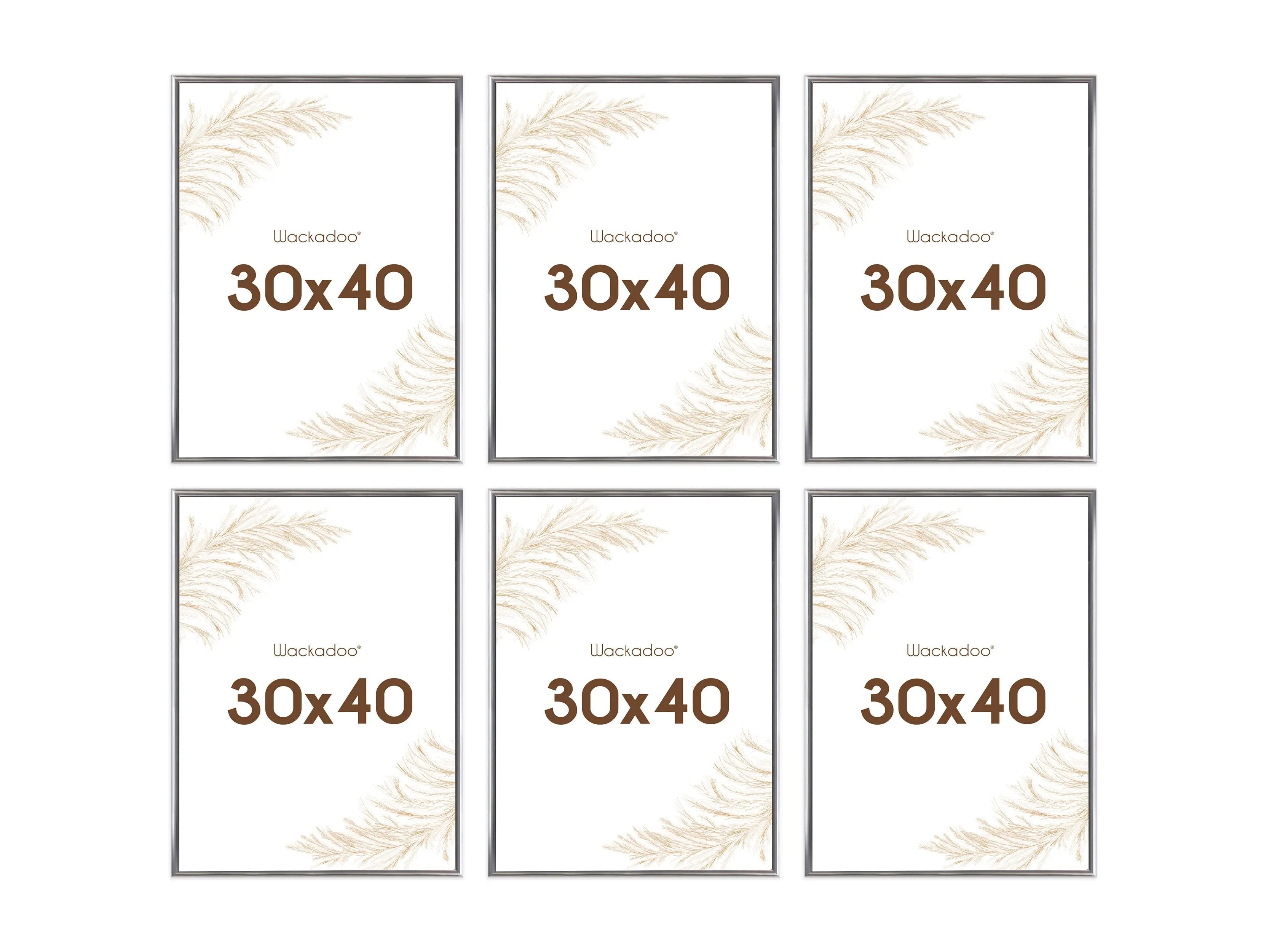 Bilderrahmen Set 6 teilig mit Glasscheiben zum Gestalten von Fotowänden Bilderrahmen Set