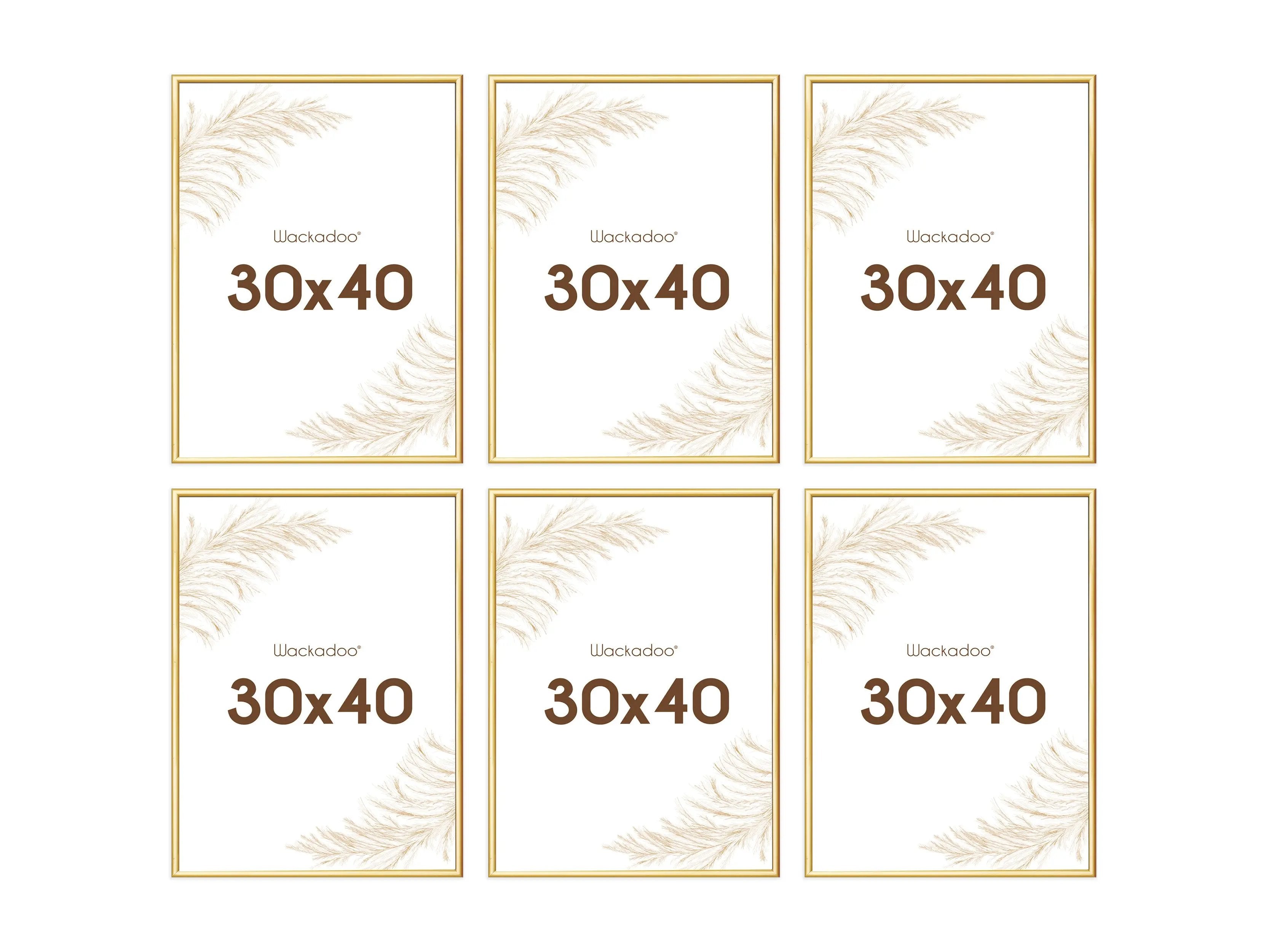 Bilderrahmen Set 6 teilig mit Glasscheiben zum Gestalten von Fotowänden Bilderrahmen Set