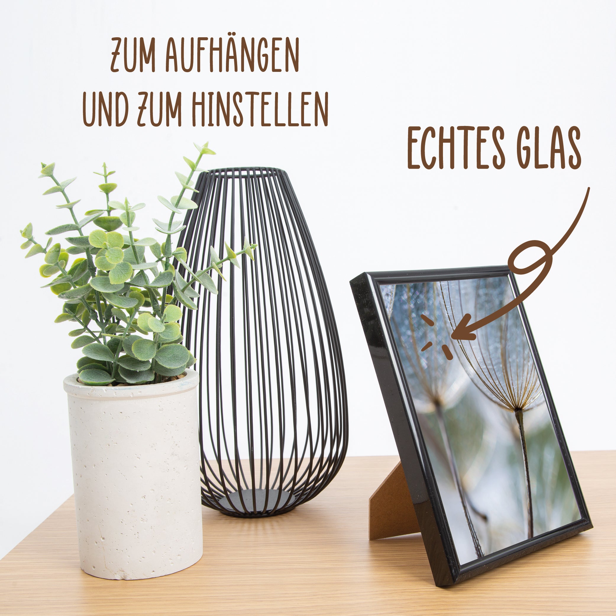 Bilderrahmen Set 6 teilig (30x40 cm & 21x30 cm) mit Glasscheiben zum Gestalten von Fotowänden