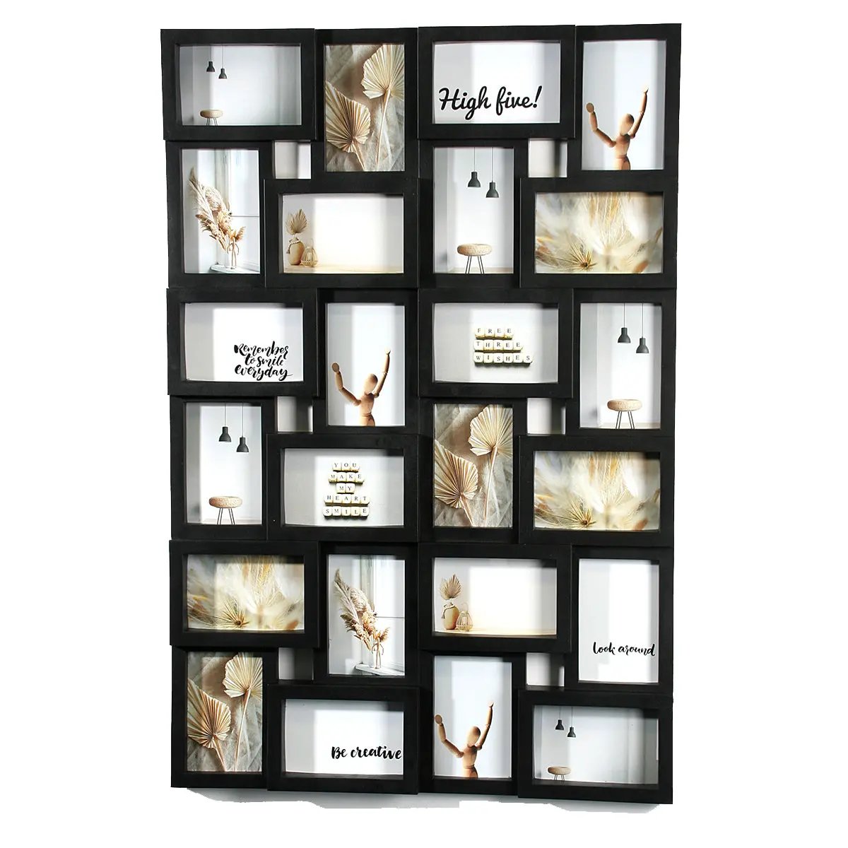 Bilderrahmen Collage für 24 Fotos Format 10x15 cm COLLAGERAHMEN