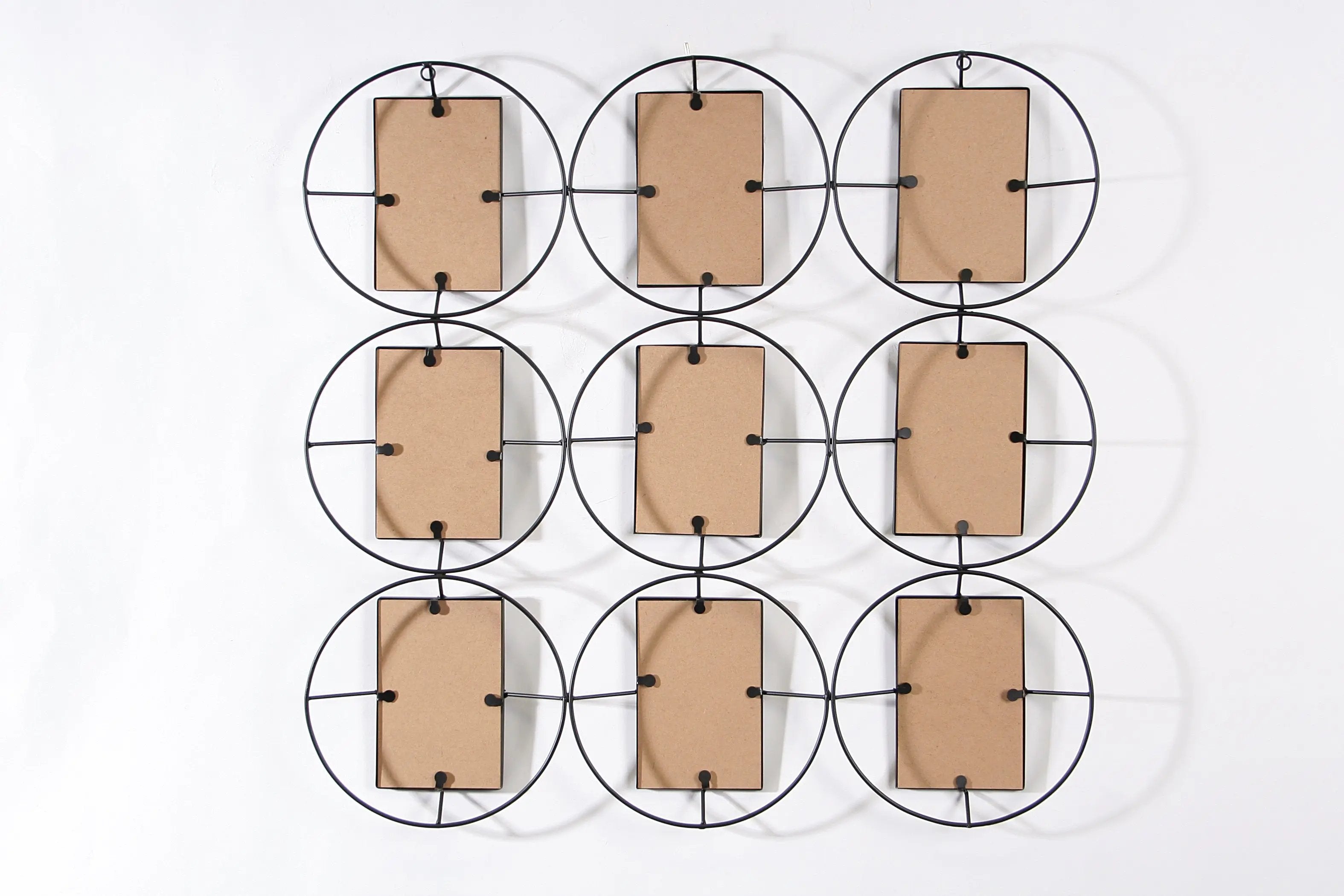 Wackadoo Bilderrahmen Collage für 9 Fotos aus Metall mit Glasscheibe COLLAGERAHMEN