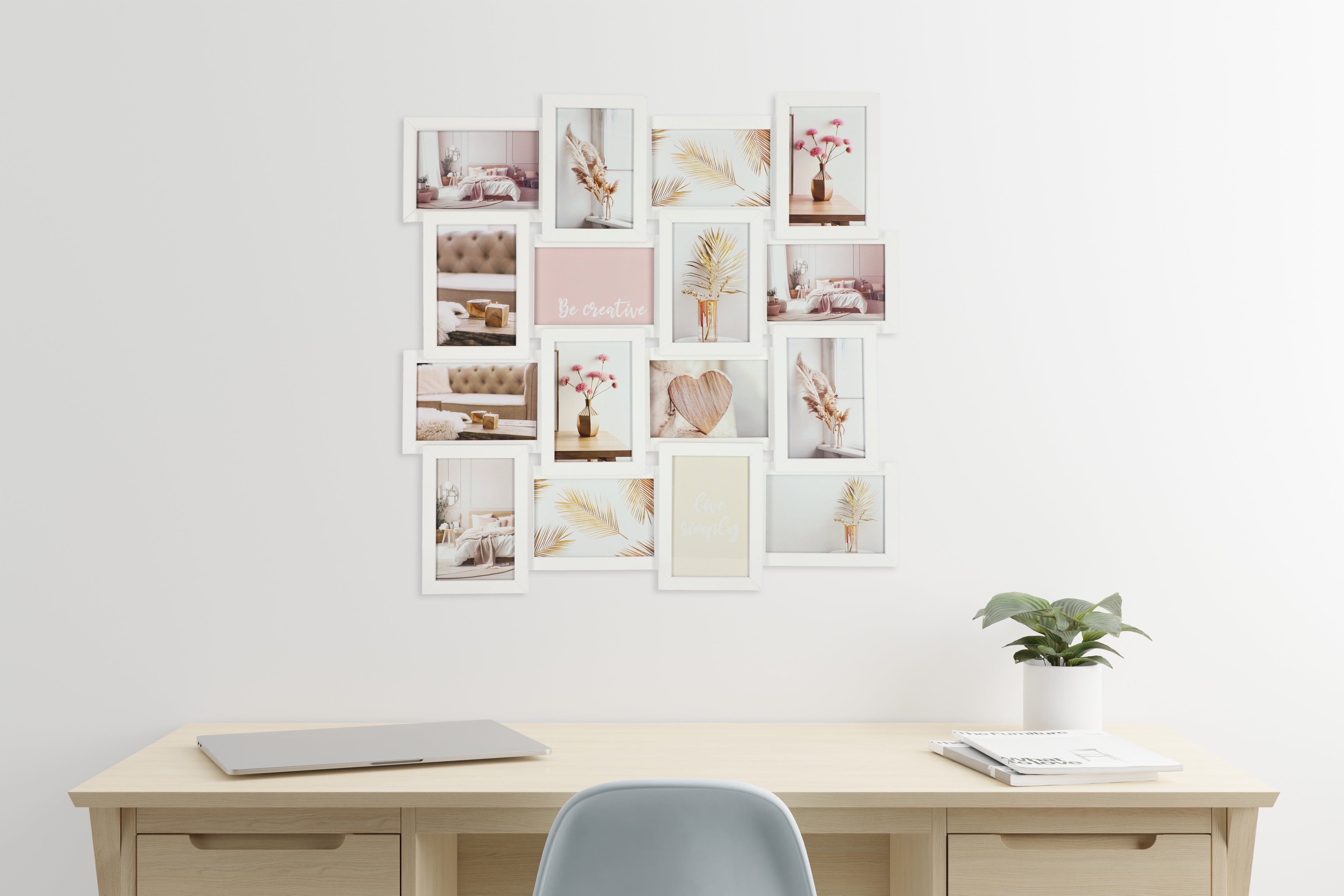 Wackadoo Bilderrahmen Collage 10x15 cm für 16 Fotos - Weiß