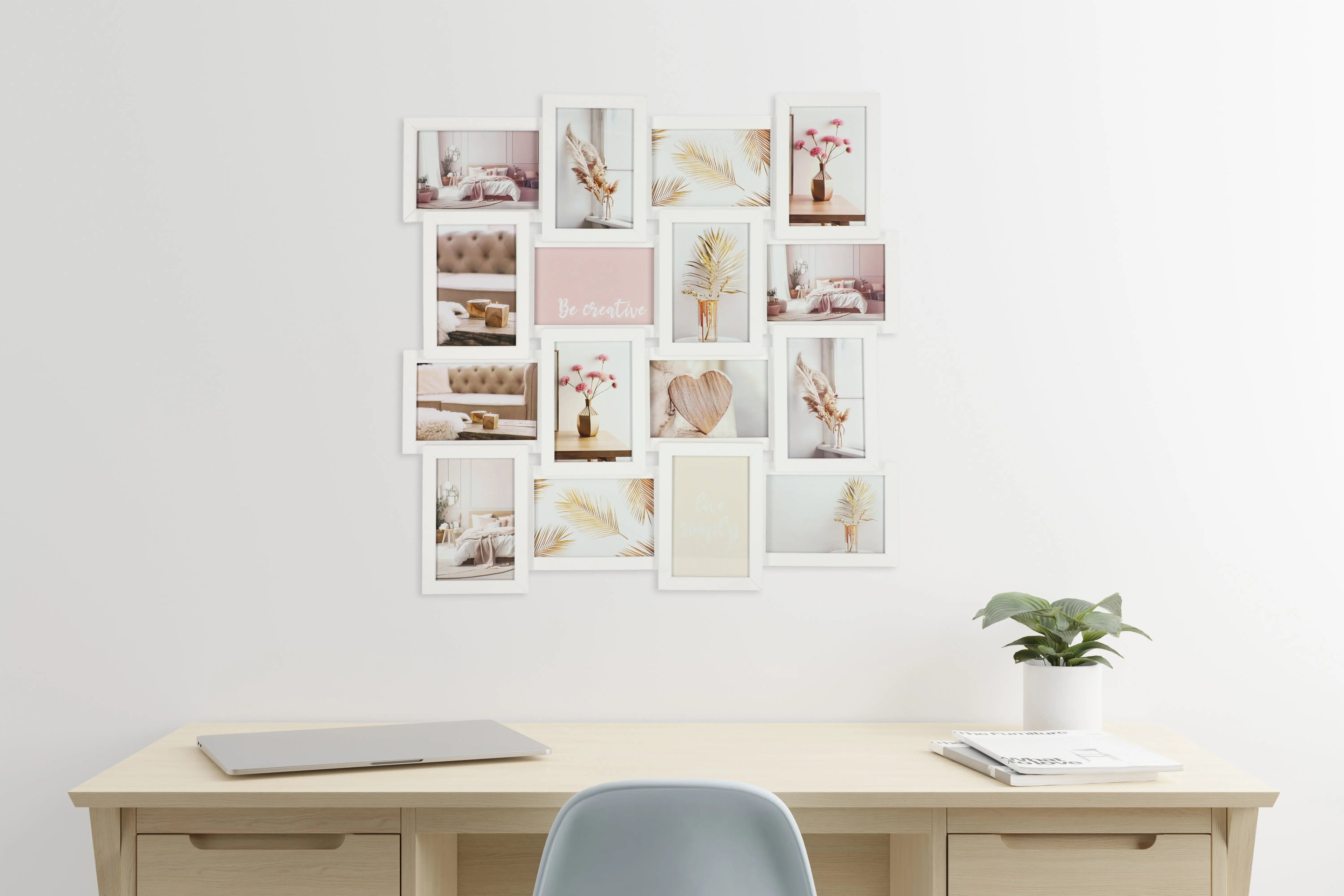 Wackadoo Bilderrahmen Collage 10x15 cm für 16 Fotos - Weiß COLLAGERAHMEN